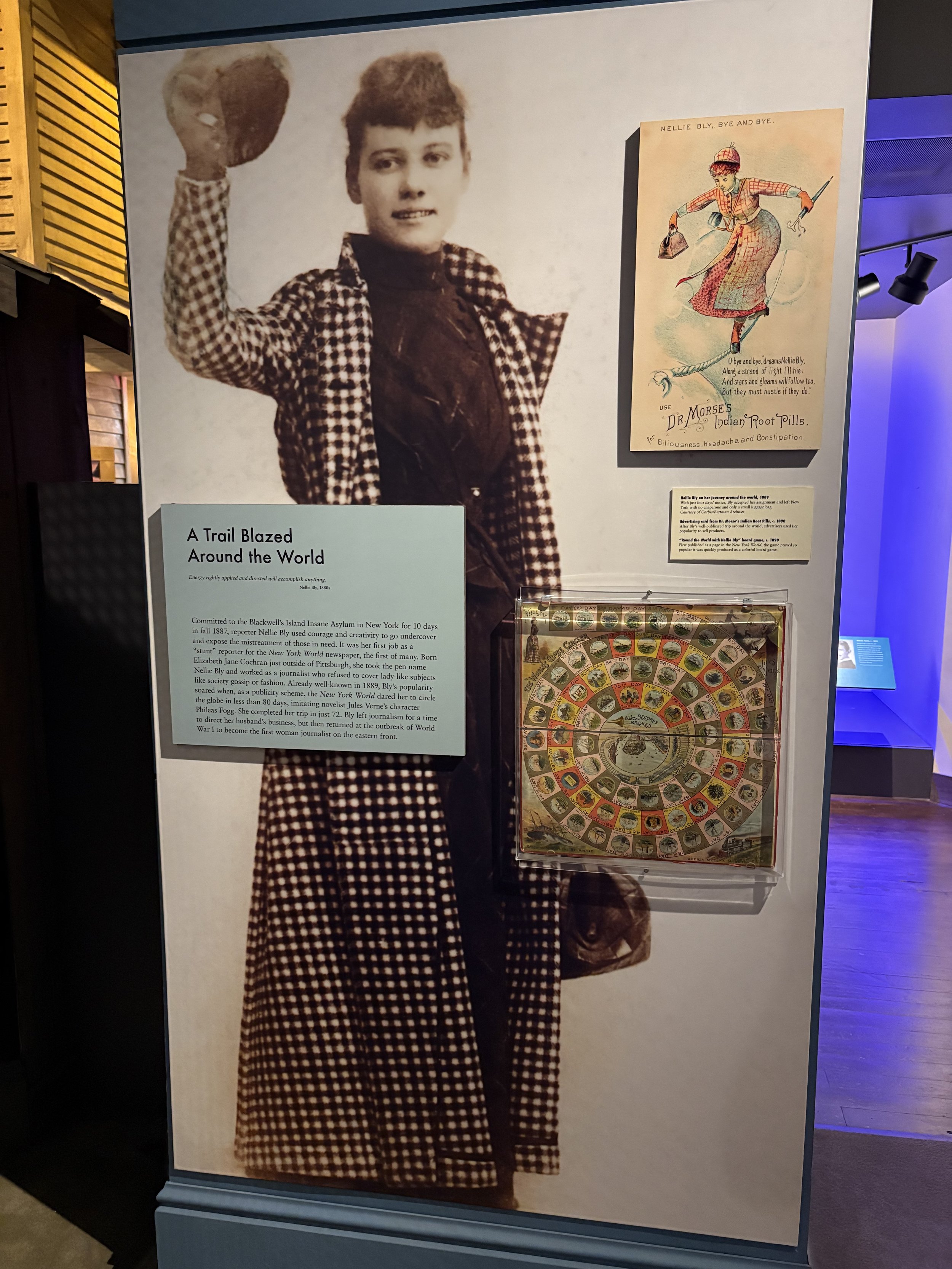 Pennsylvania-born Nelly Bly, the first female investigative reporter.
