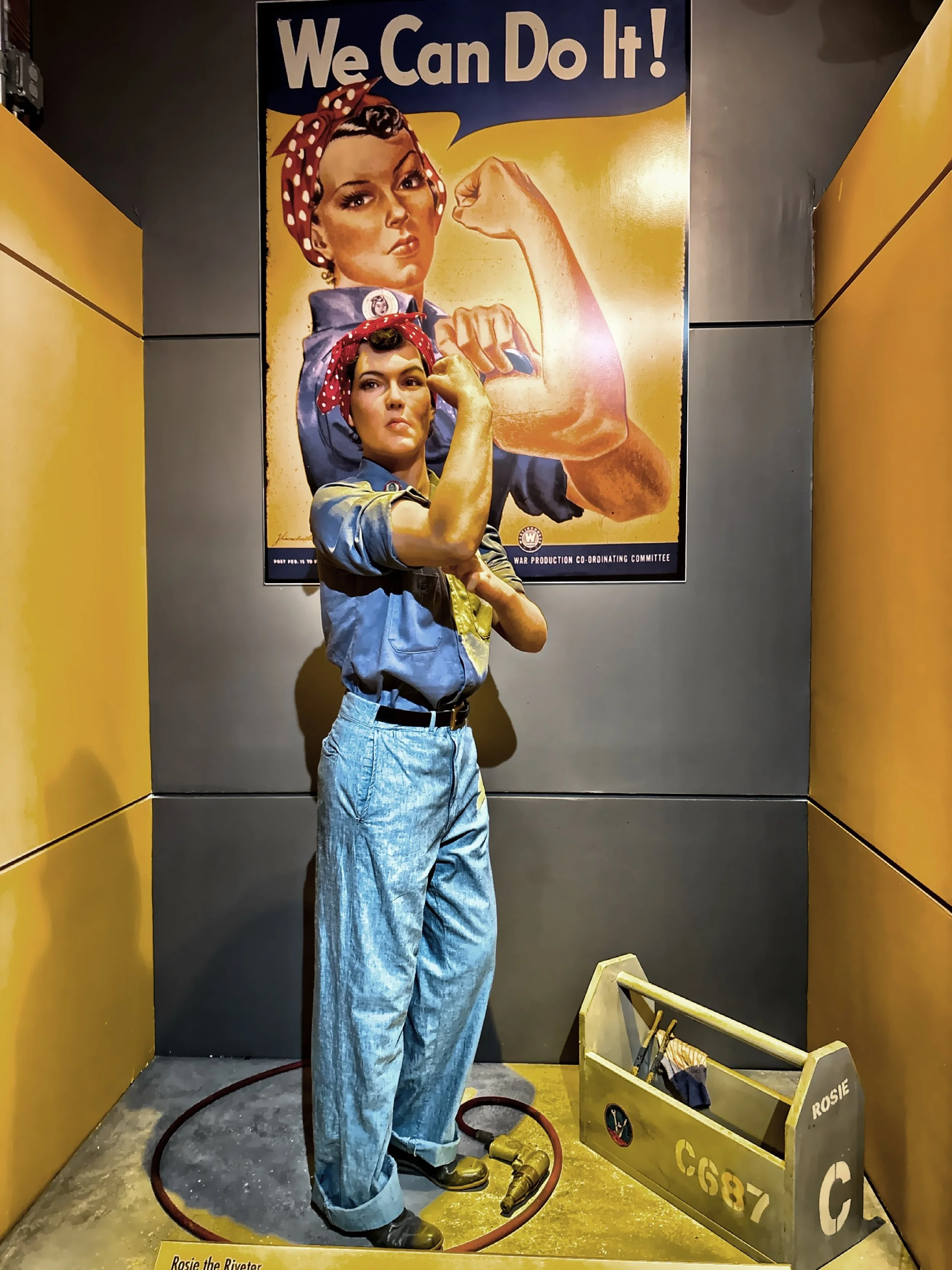  Rosie the Rivetor in the “We Can Do It! WWII,” exhibit which displays Pittsburgh influence and effects during the WWII. 