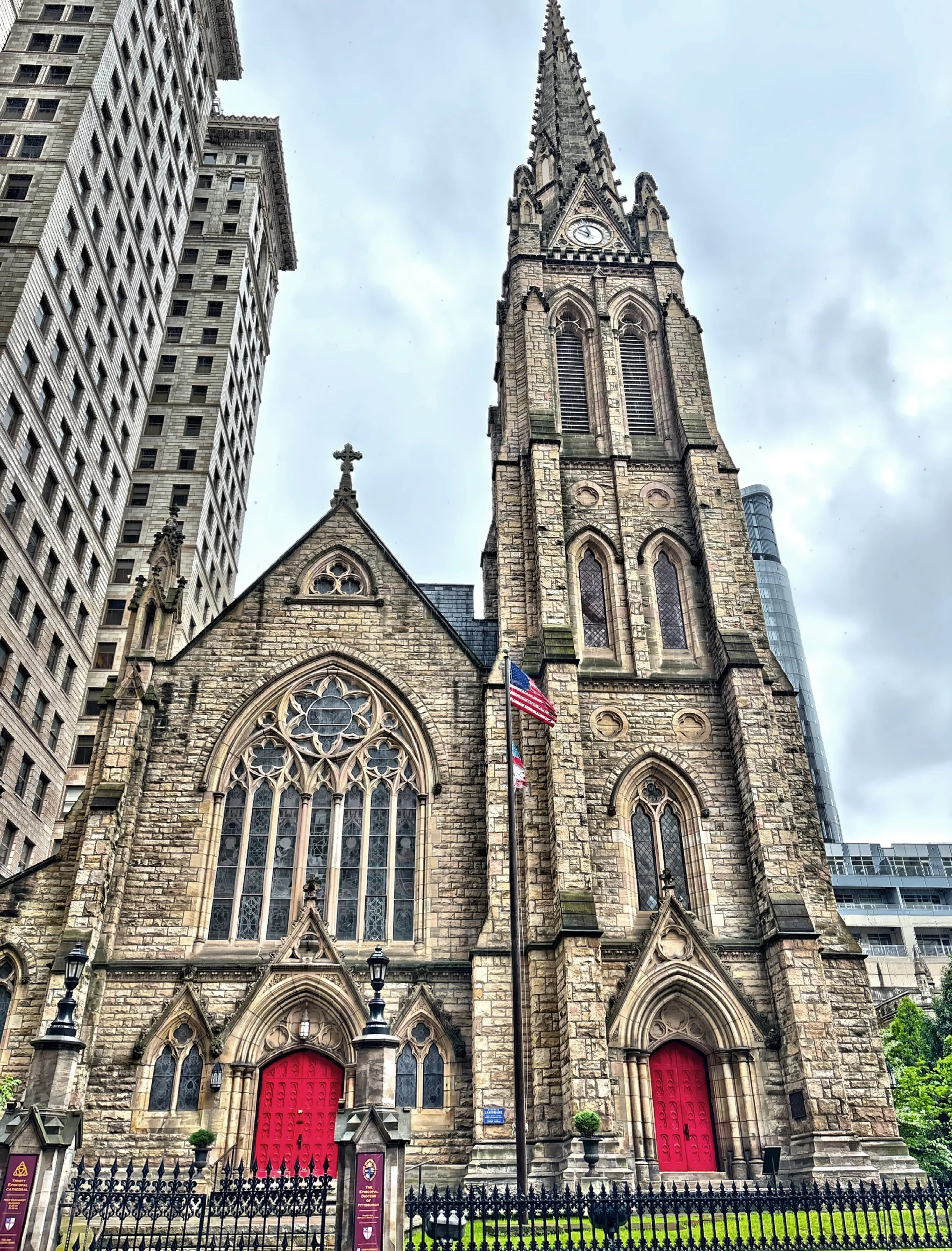  The Gothic-stlye Trinity Cathedral was built in 1927, replacing the smaller one in built 1825 on the same site.  