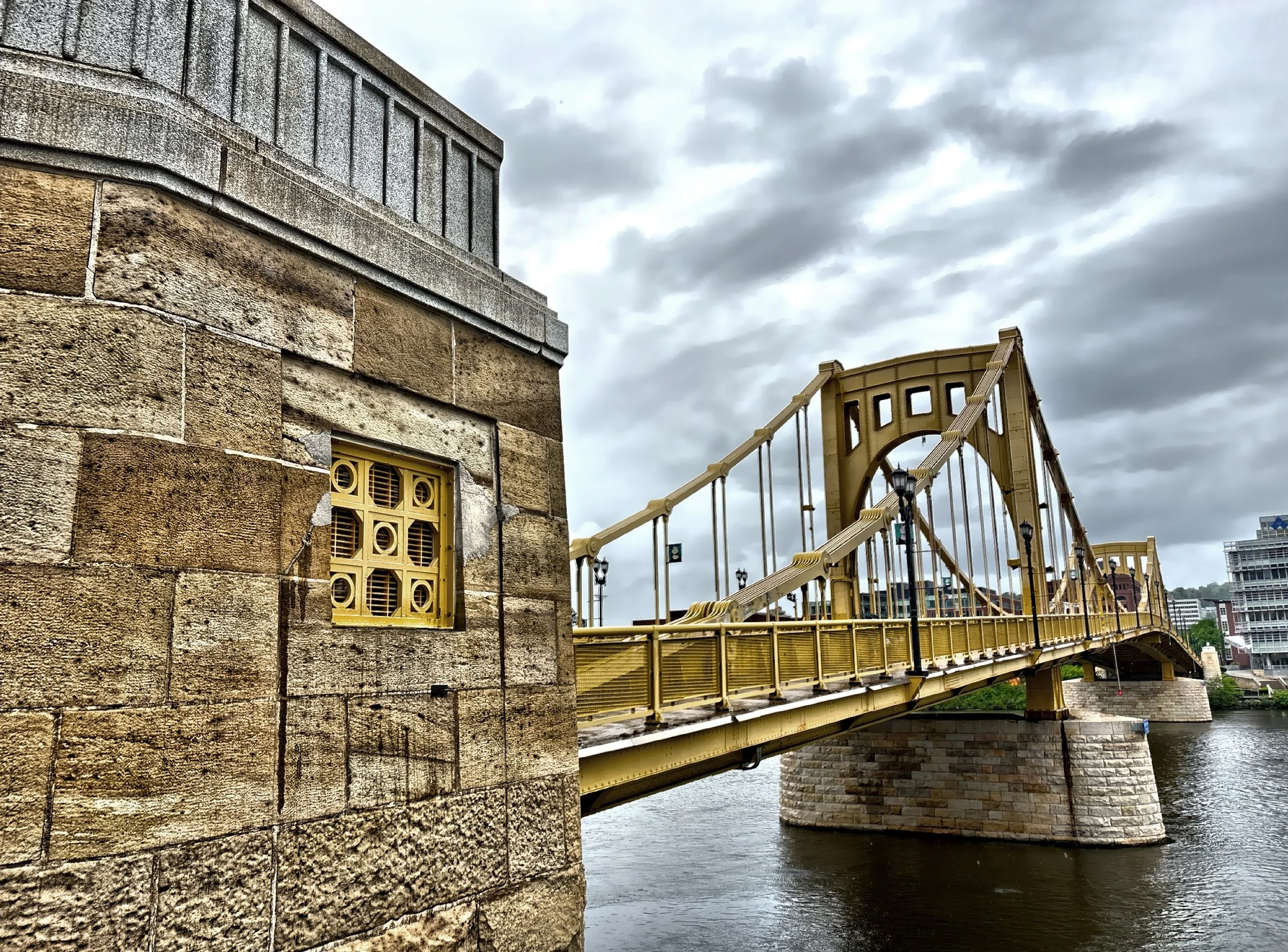 The Roberto Clement Bridge spans the Allegheny River. 