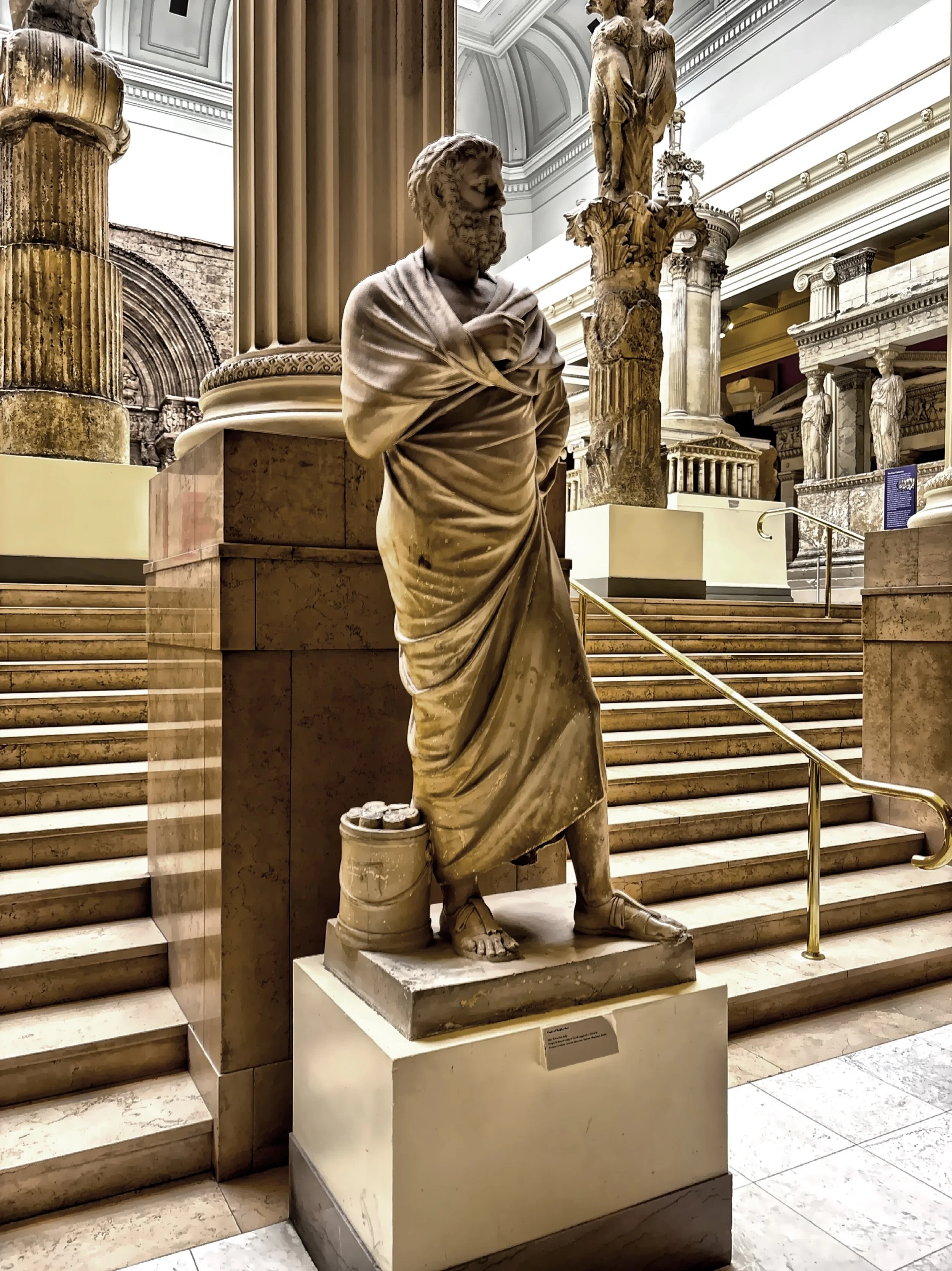  Sophocles (original by Constantin Dausch) stars at  the entrance to the Hall of Architecture, which is home to over 140 beautiful plaster cast-replicas of ancient materpieces. 