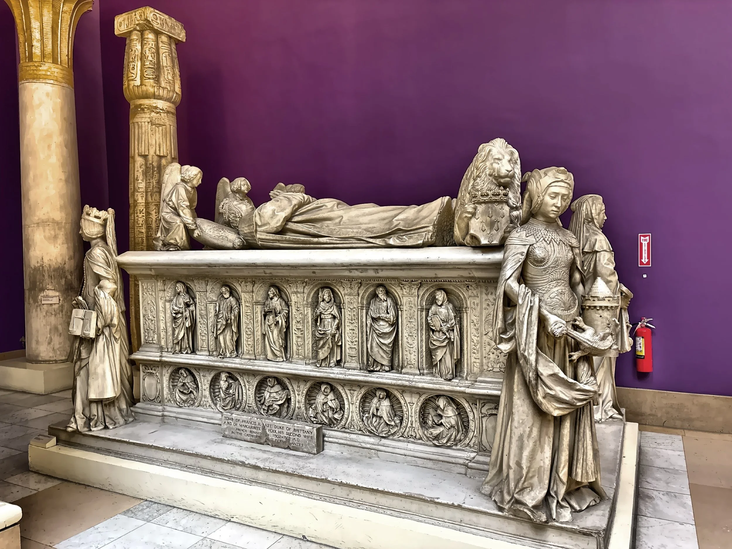  A cast of the tomb of Francis II, Duke of Brittany, and his wife Marguerite de Foix. 