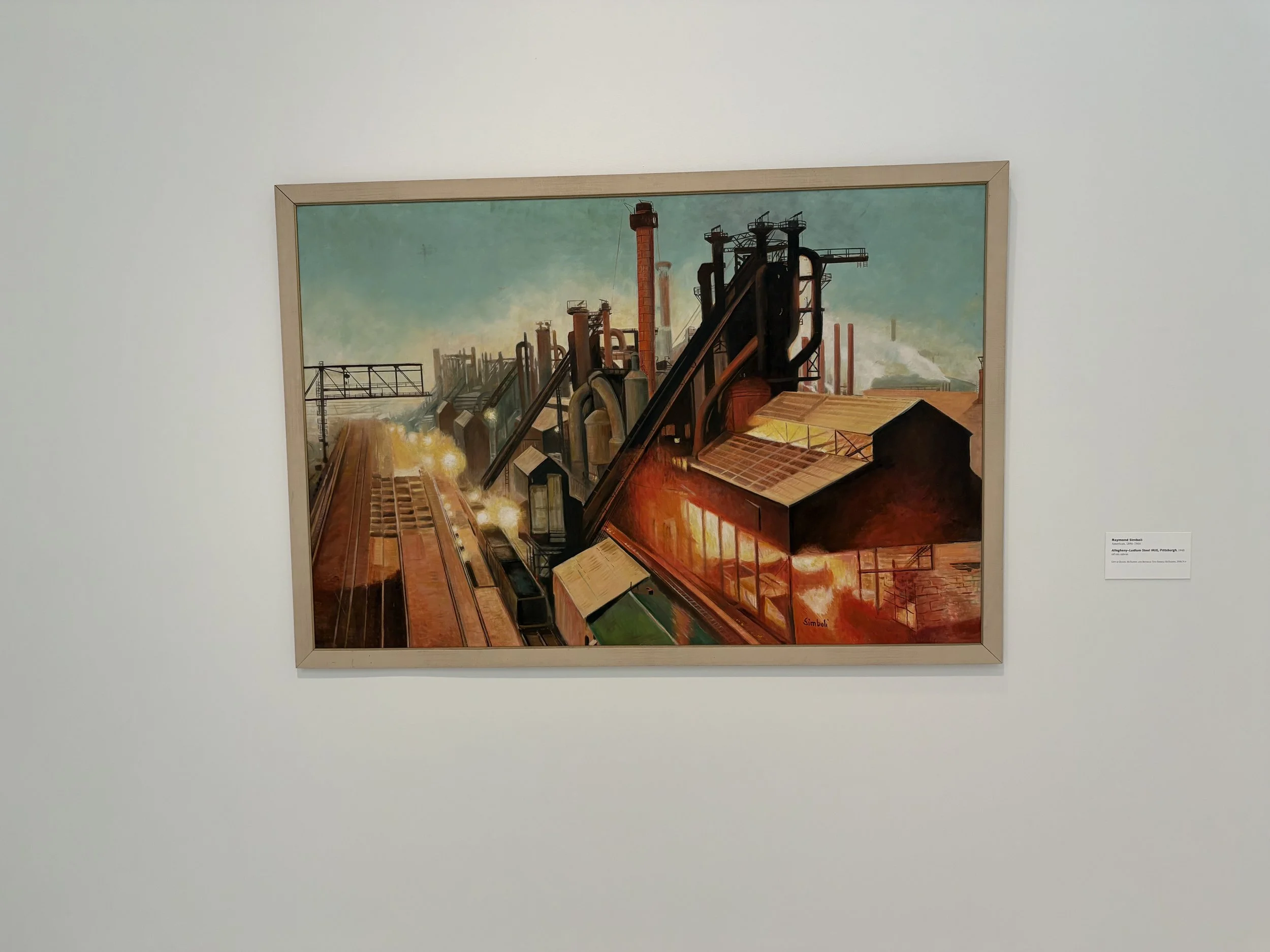 “Allegheny-Ludlum Steel Mill, Pittsburgh” by Raymond Simboli.