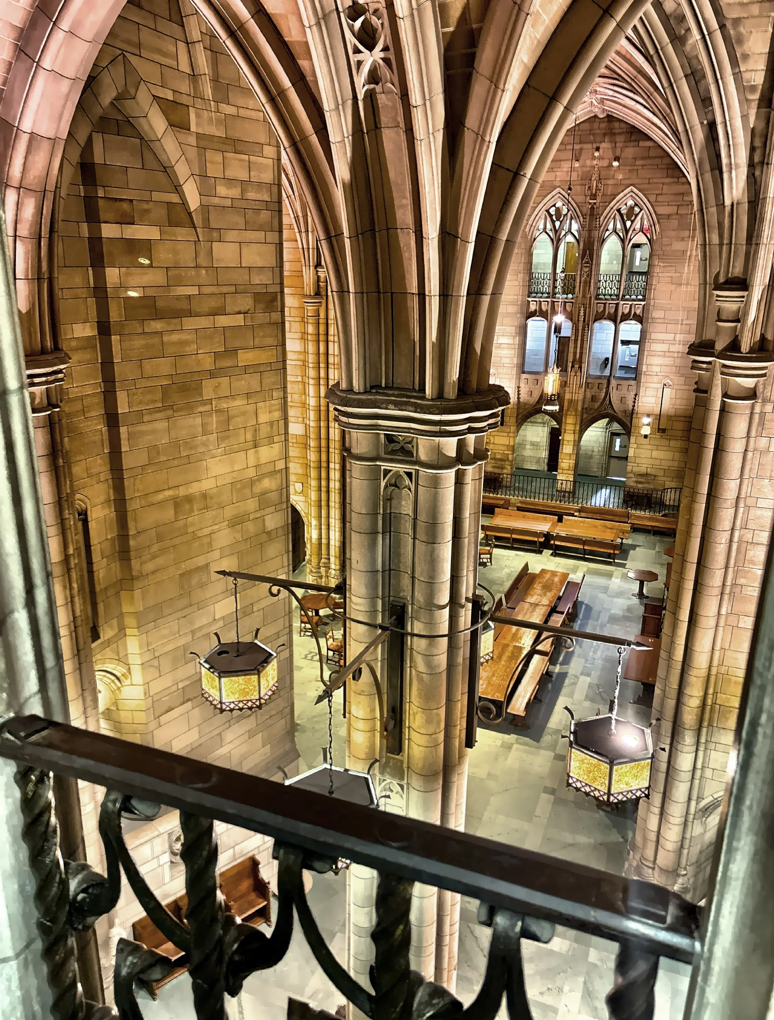  Looking down from the second floor. 