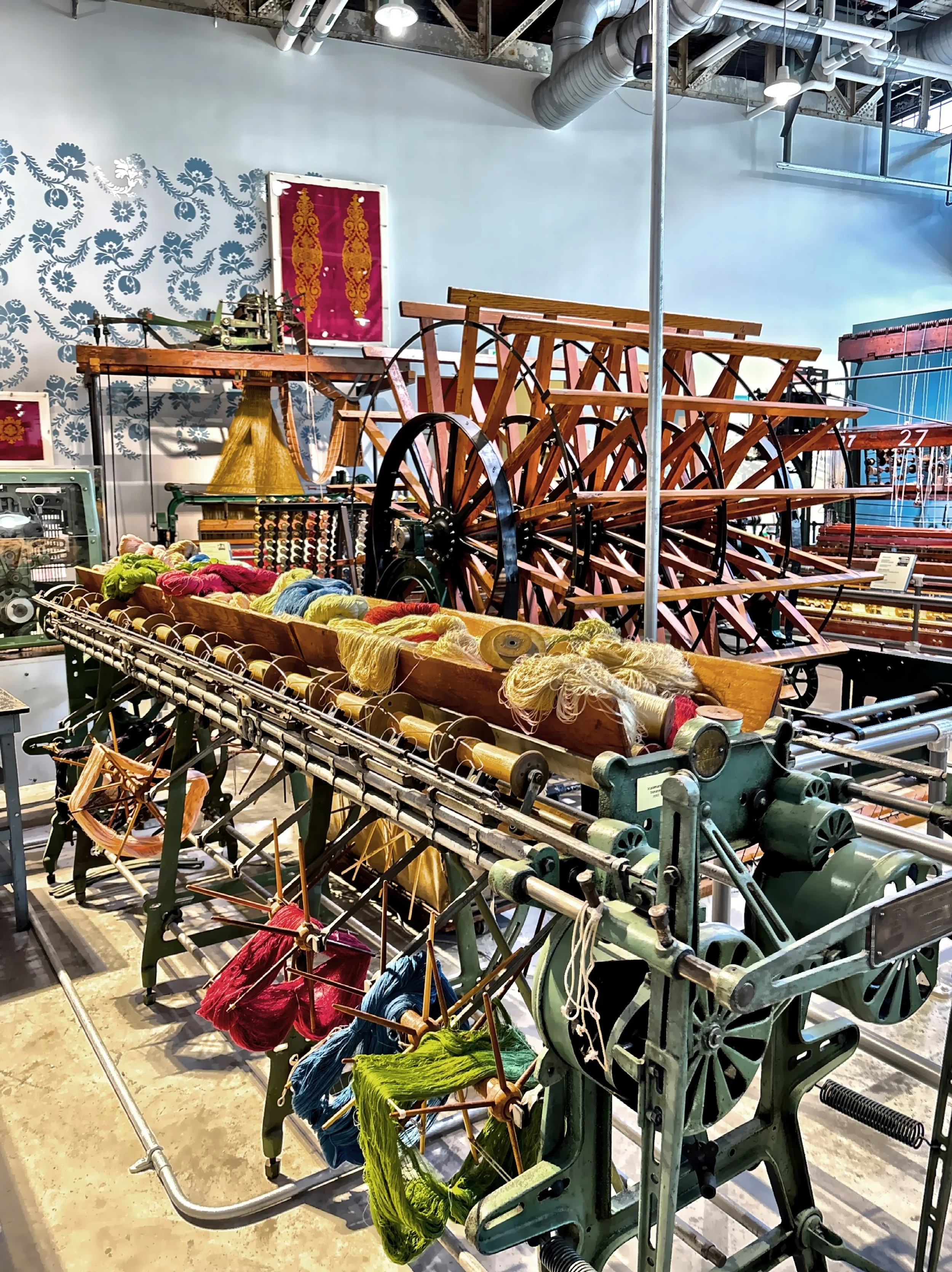  Some of the equipment used in the textile industry.  