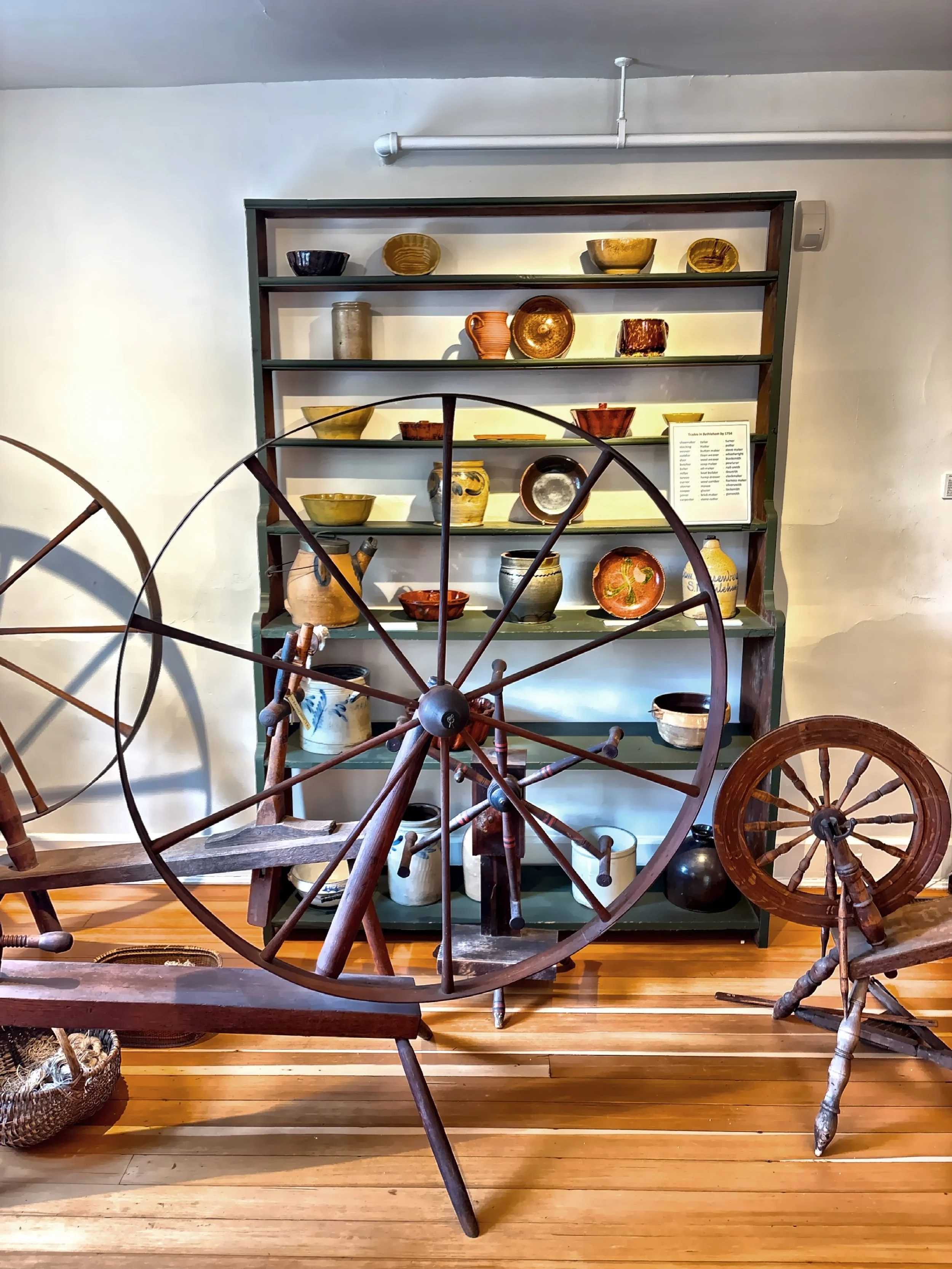  The following images show the the items the community produced which included furniture, pottery, textiles and doll making. 