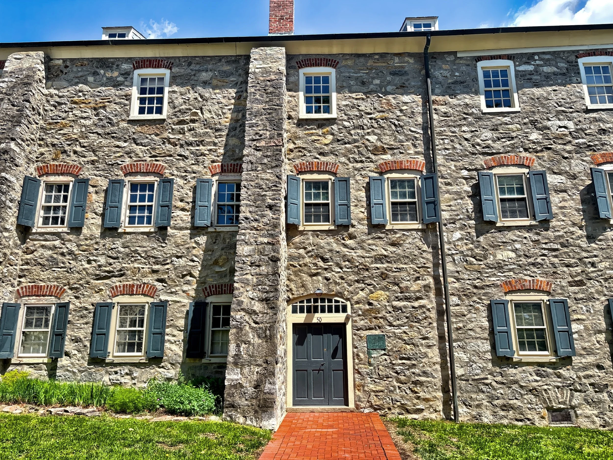  These exterior supports were put in place as extra support for the heavy roof. 
