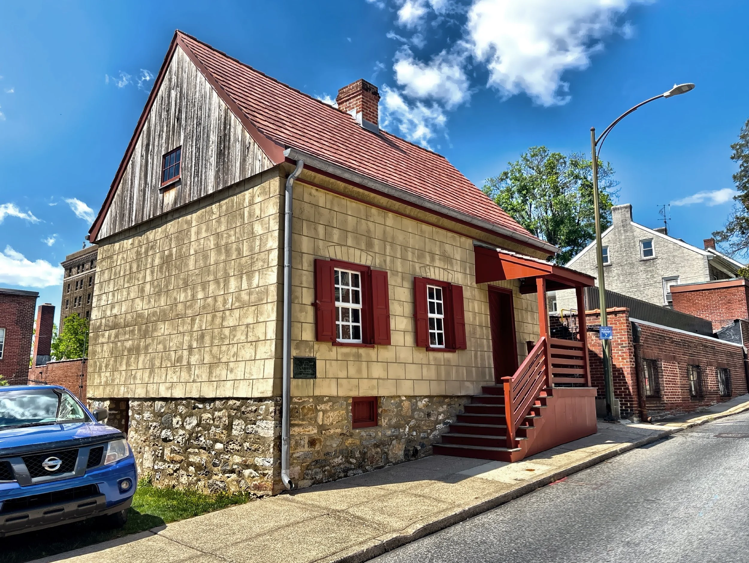  The Nain-Schober House, the only extant 18th-century building that was built by and lived in by Indigenous Peoples in Eastern Pennsylvania. 