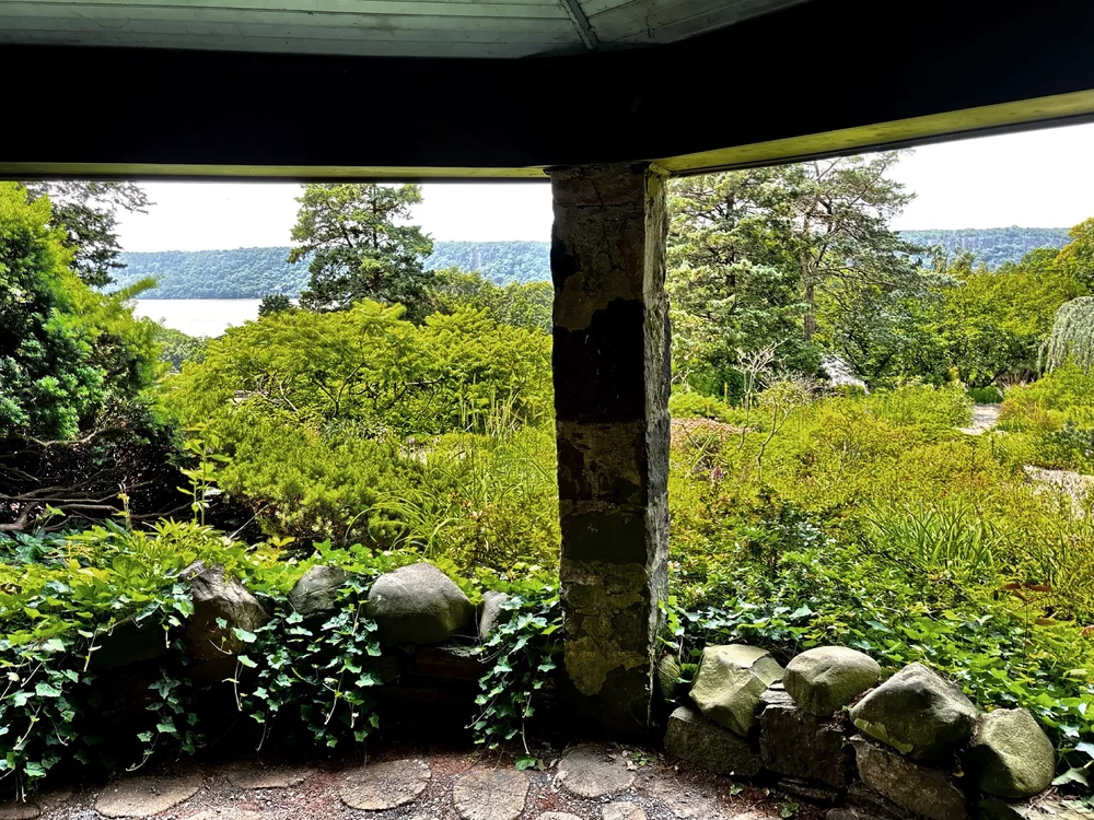  The view from a pavilion. 