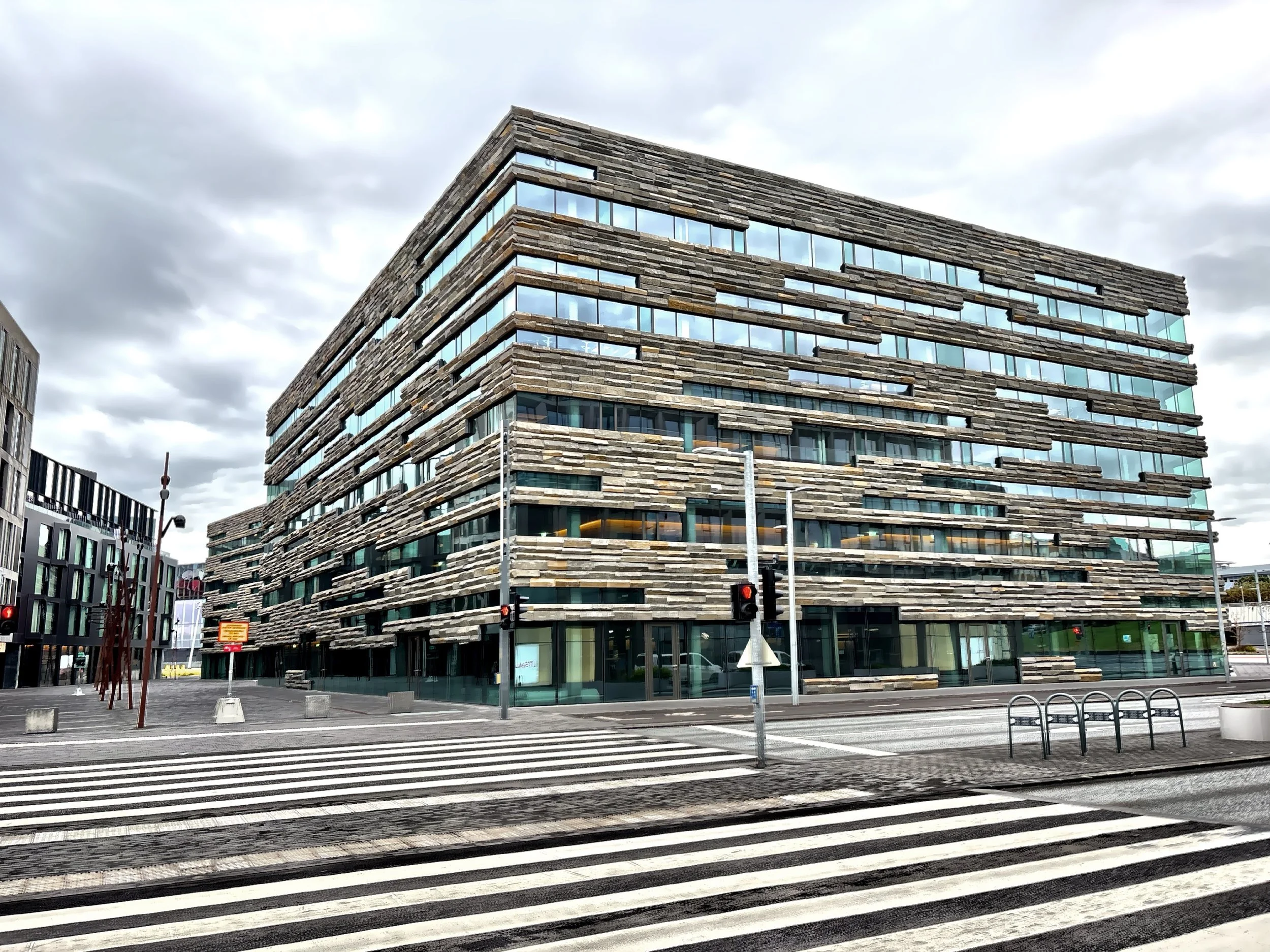  The basalt rock and glass headquarters of Lansbankinn, Iceland’s largest bank. 