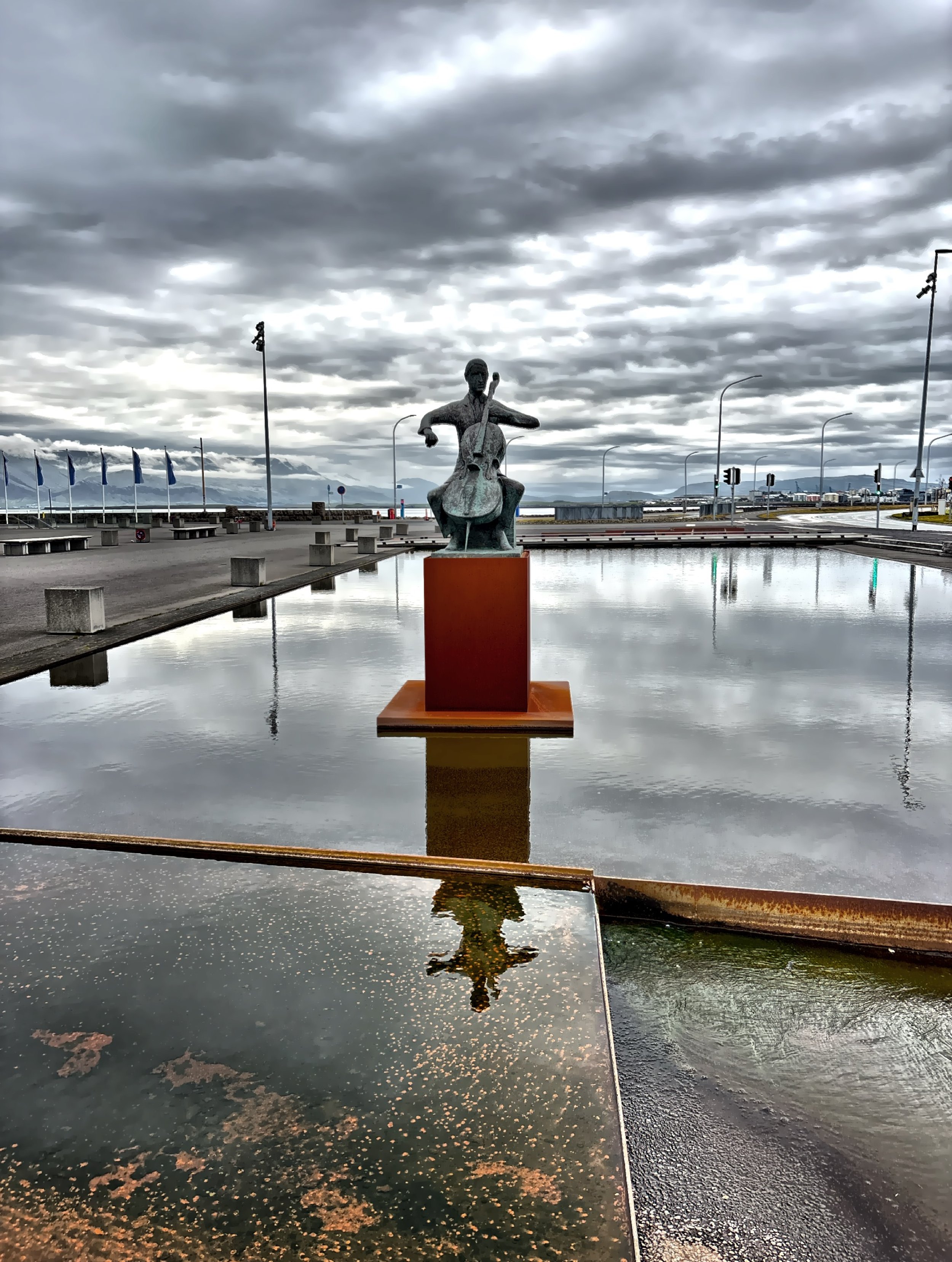  ‘The Muscian,’ a bronze sculpture by Olof Palsdottir was created in 1970.   