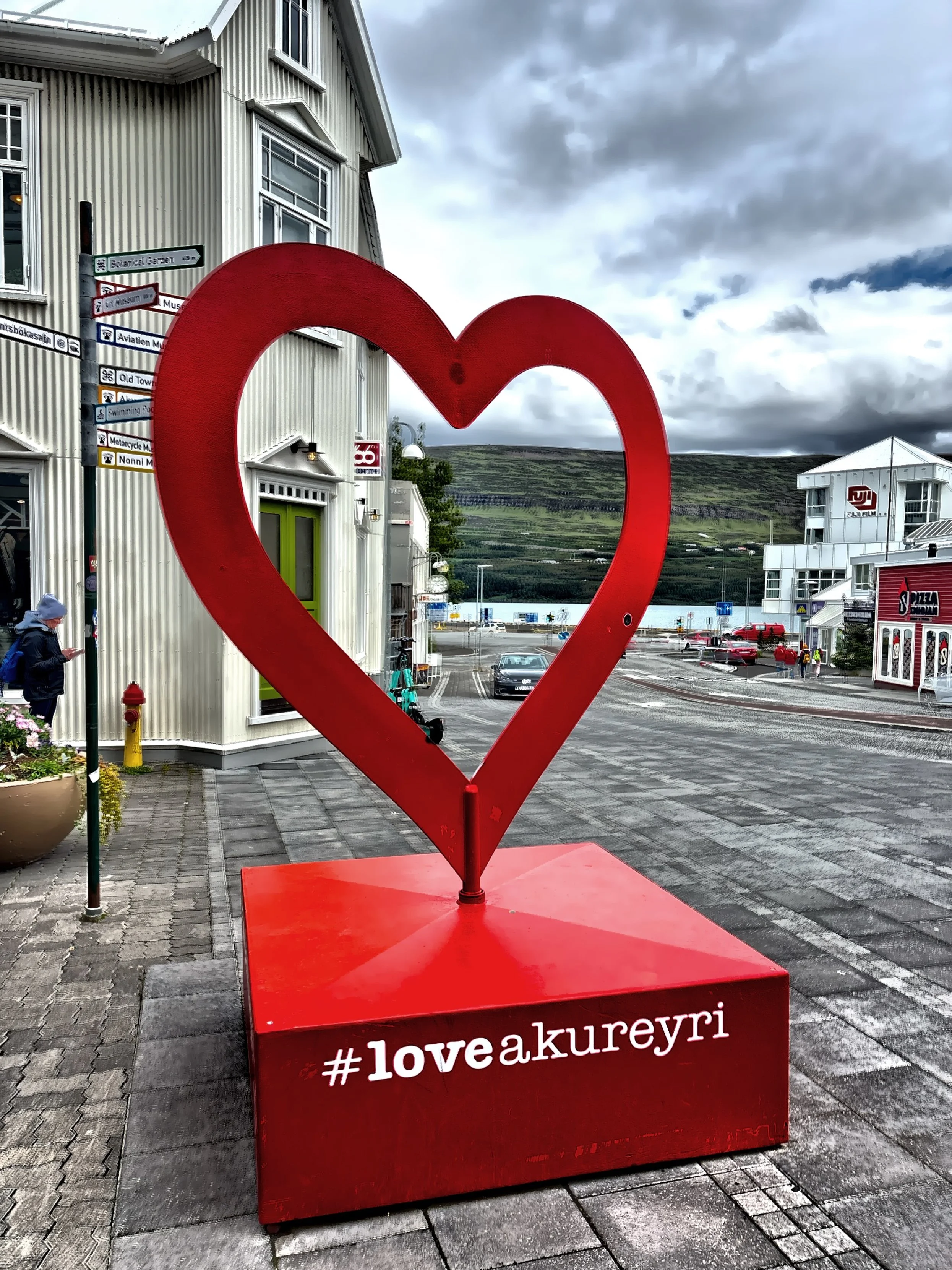  This is a sculpture known as the ‘Akureyri Heart’ and its a positive and welcoming symbol of the city, 