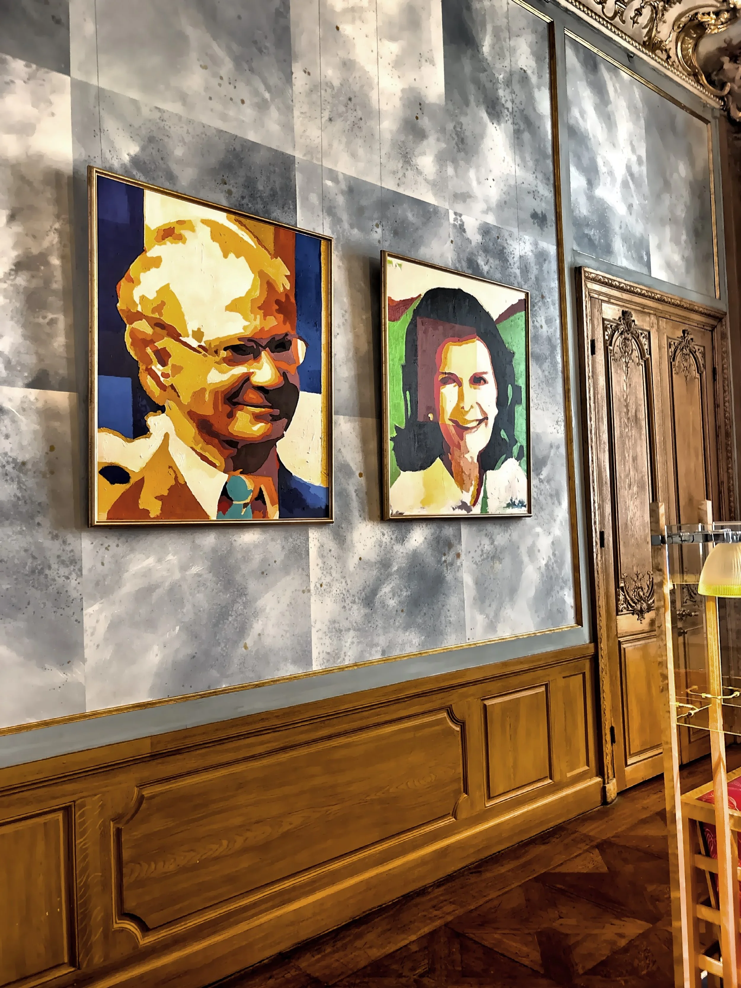 Portraits of King Carl XVI Gustaf and Queen Silvia of Sweden. 