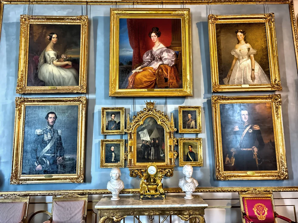  Portraits fill the walls throughout the palace. 