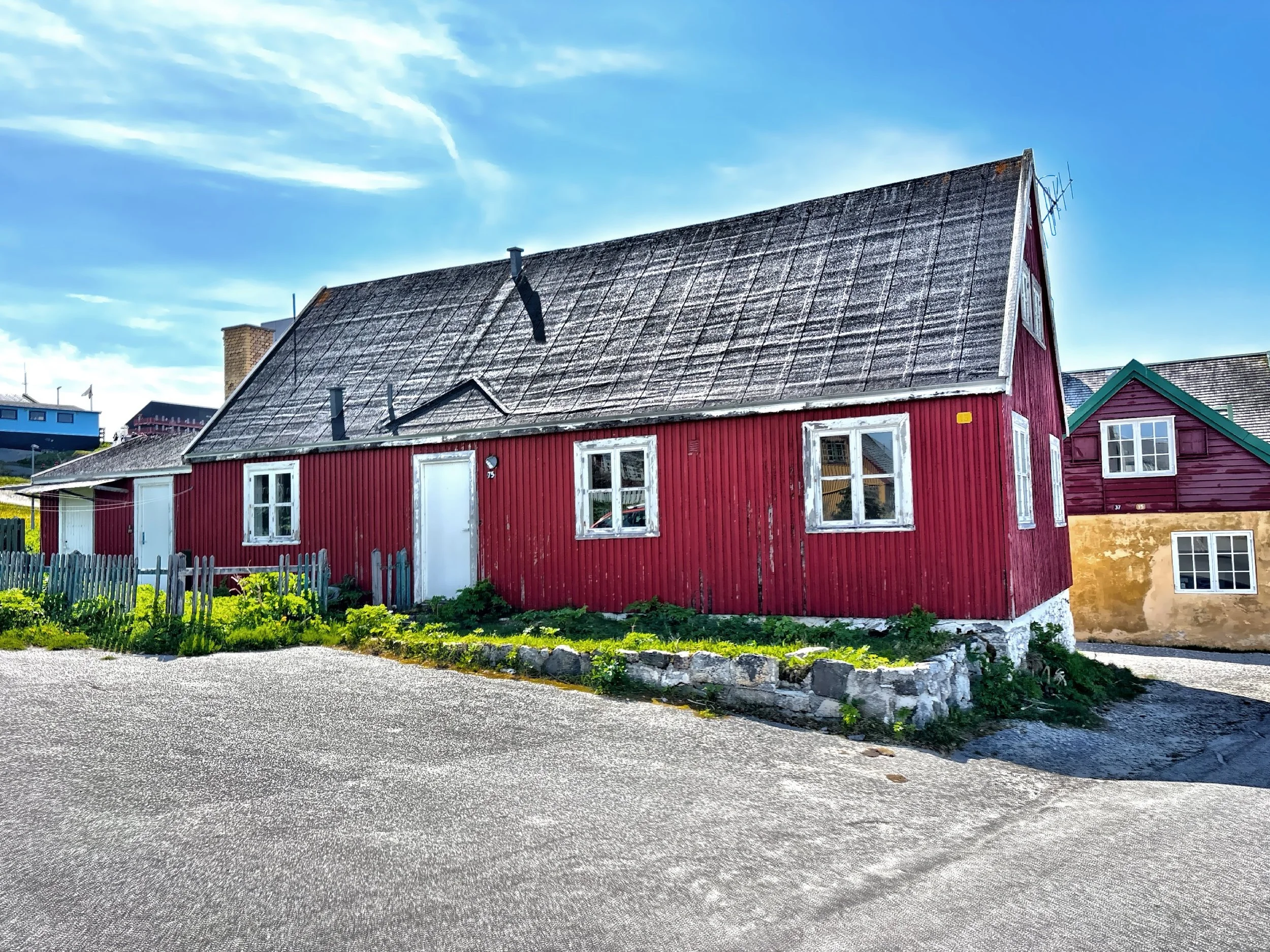  The wood for building is imported from Europe as there are no trees here suitable for building. 
