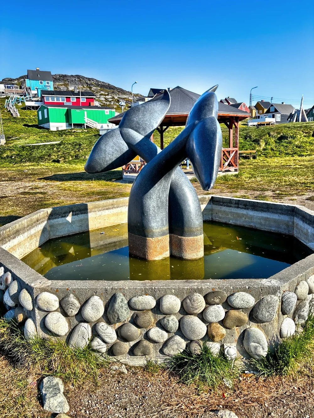  Whale tail sculpture 