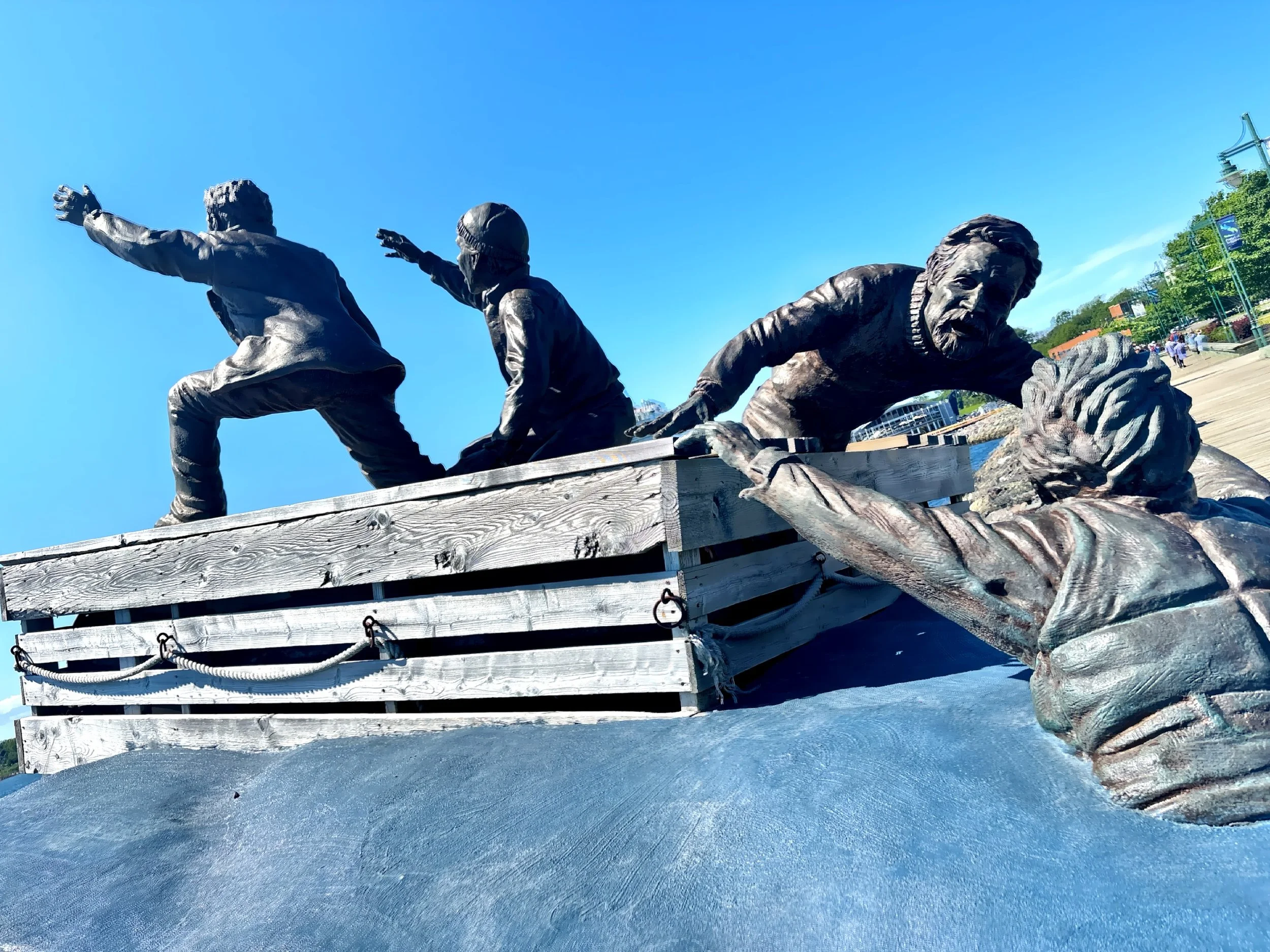  The Merchant Mariner Monument dedicated to the 12,000 men and women who served in Canada’s Merchant Navy during WWII.  One in seven lost their lives during the war. 