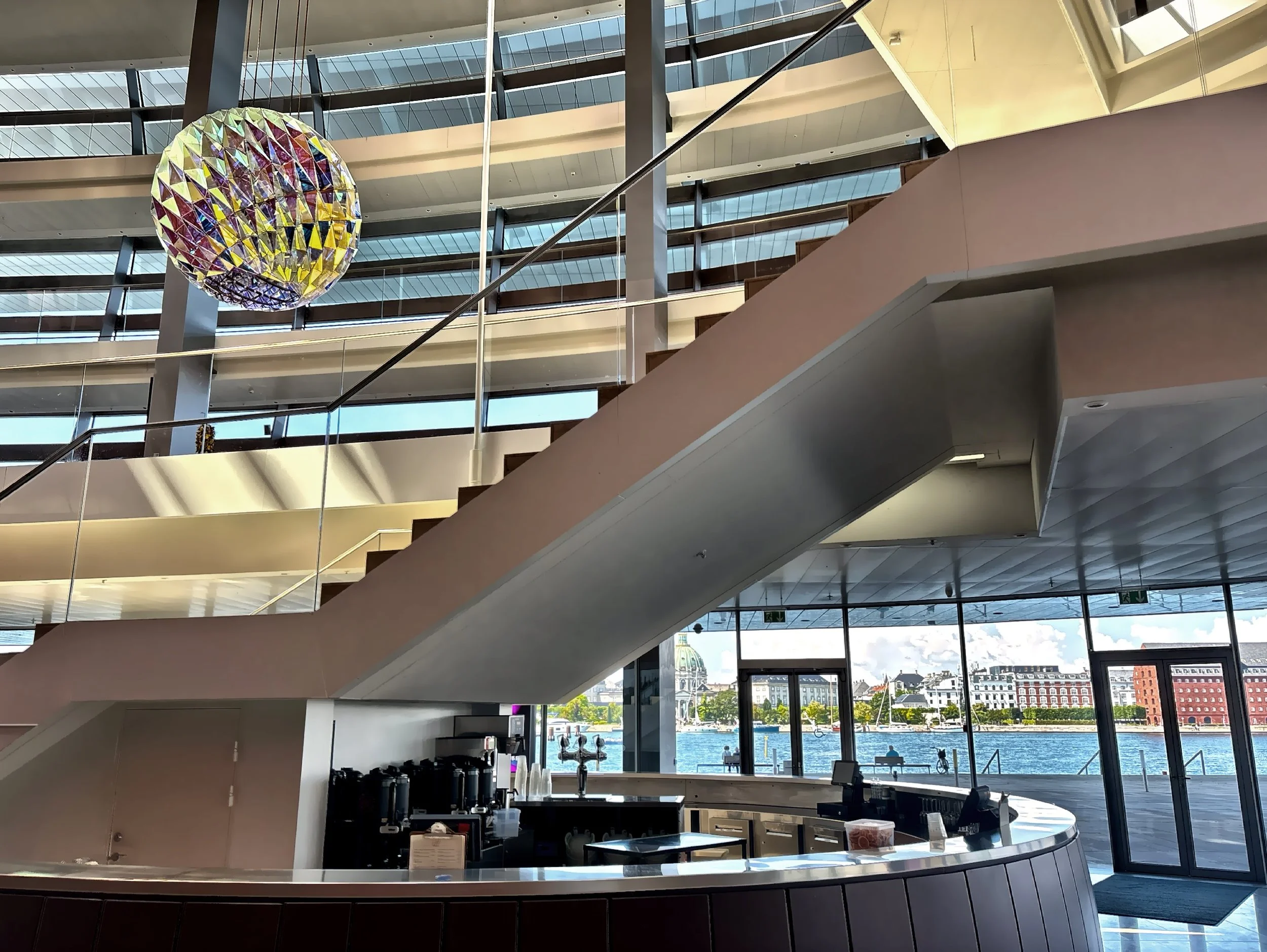  The graceful staircase in the  Copenhagen Opera House.  
