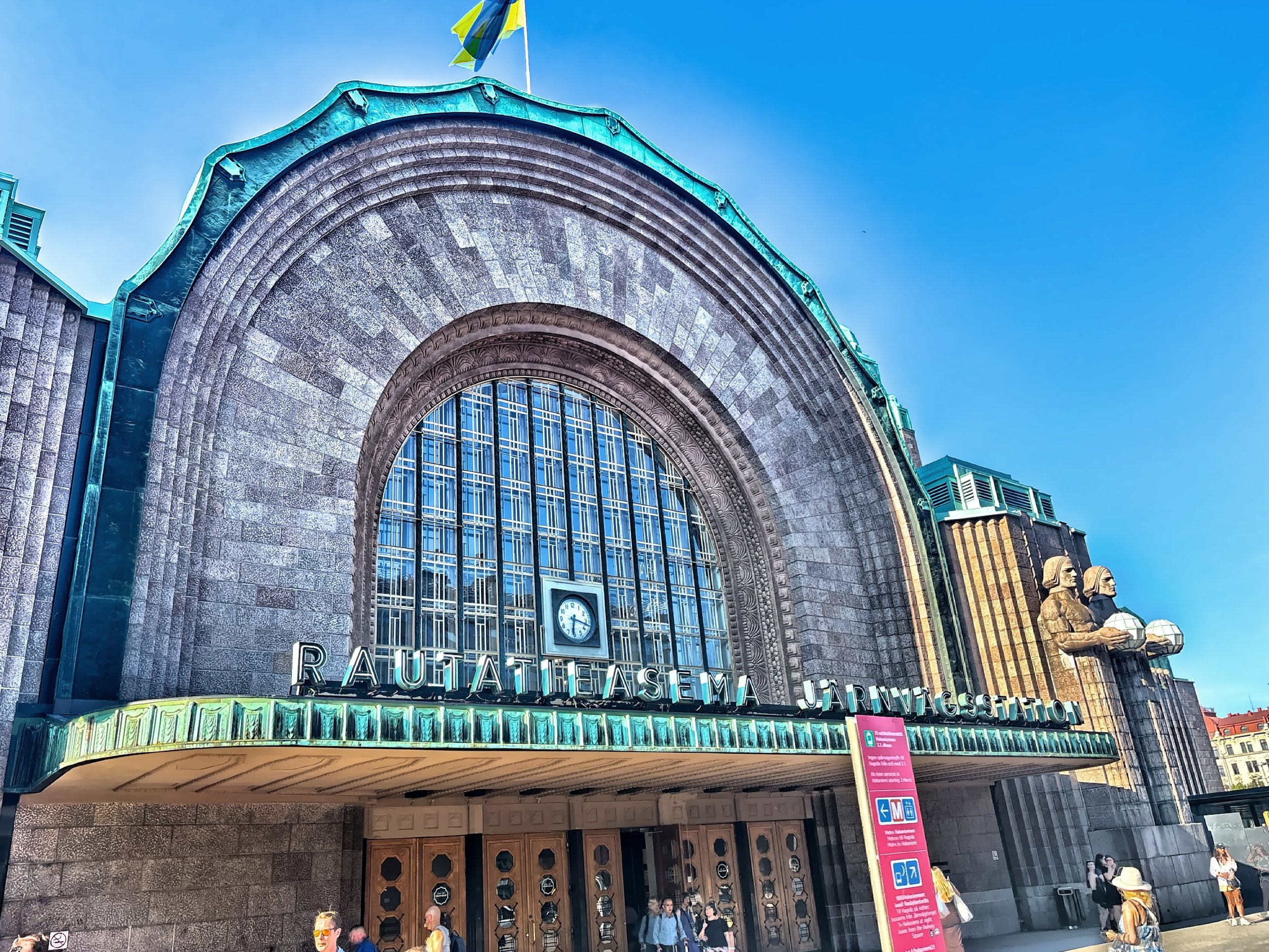  The Art Nouveau Helsinki Central Railway Station completed in 1919. 