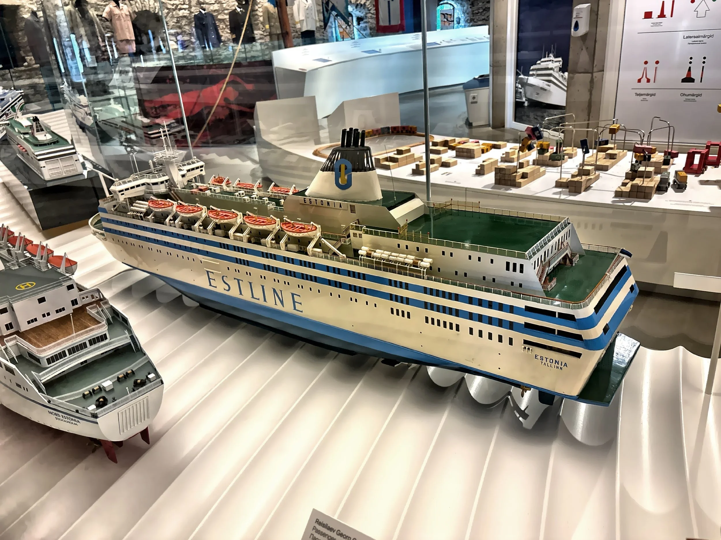  One of the model on display is the MS Estonia, a passenger and car ferry that sank in Baltic Sea in 1994. 