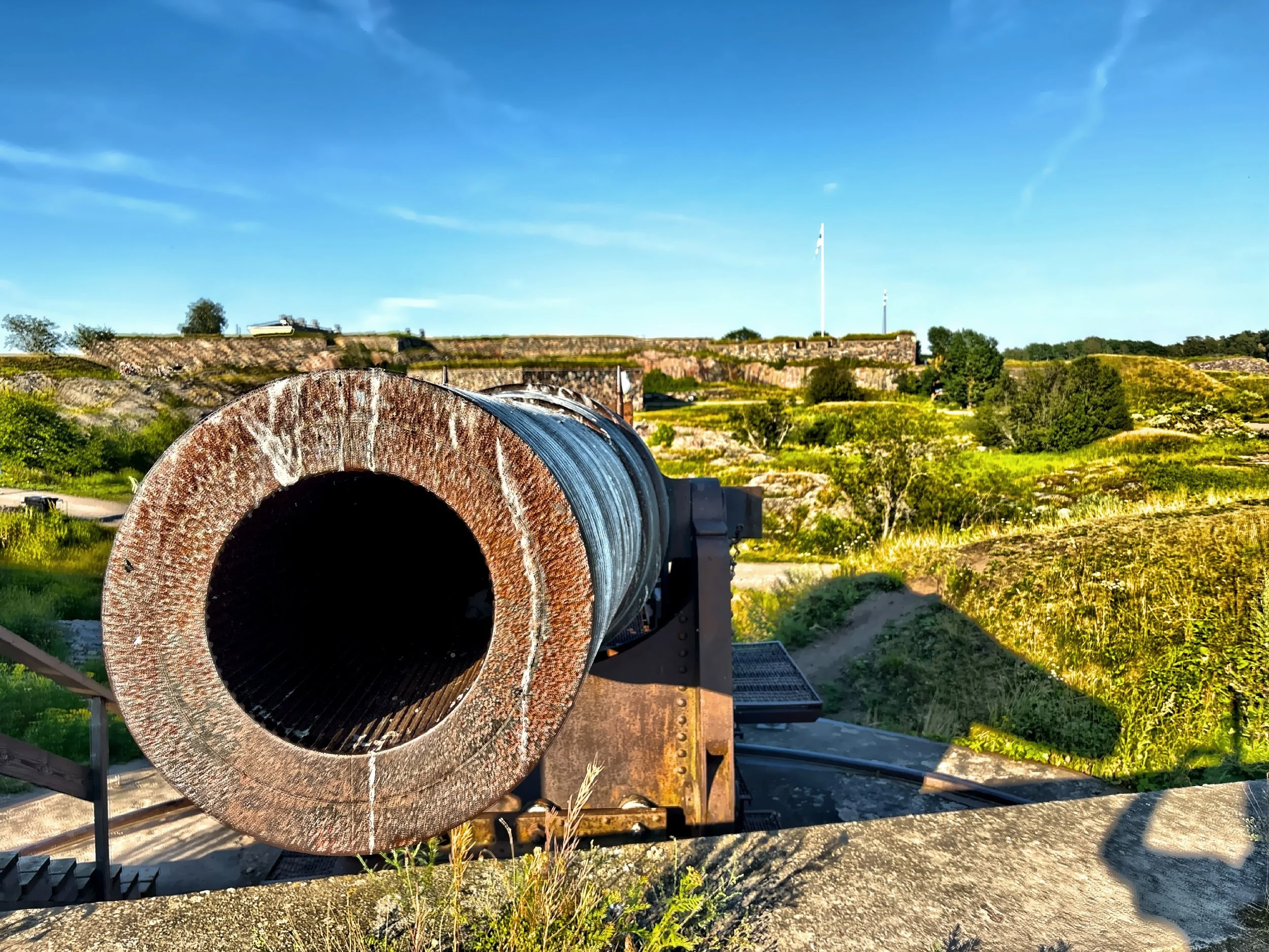  Cannons and crumbling fortress walls can be found.  