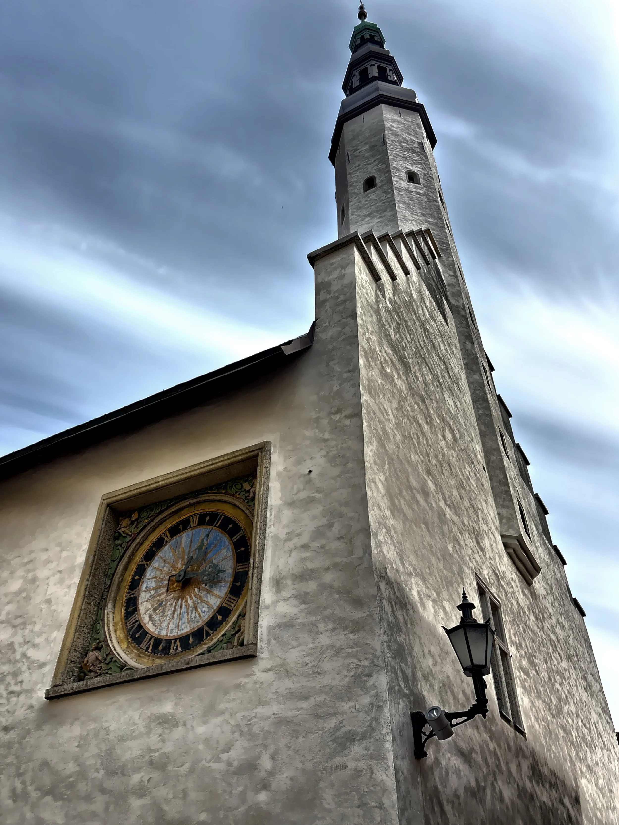  The historic clock on the exterior wall of the Church of the Holy Ghost is considered to be the oldest public clock in Tallinn.  It was said to be added to the church in 1433. 