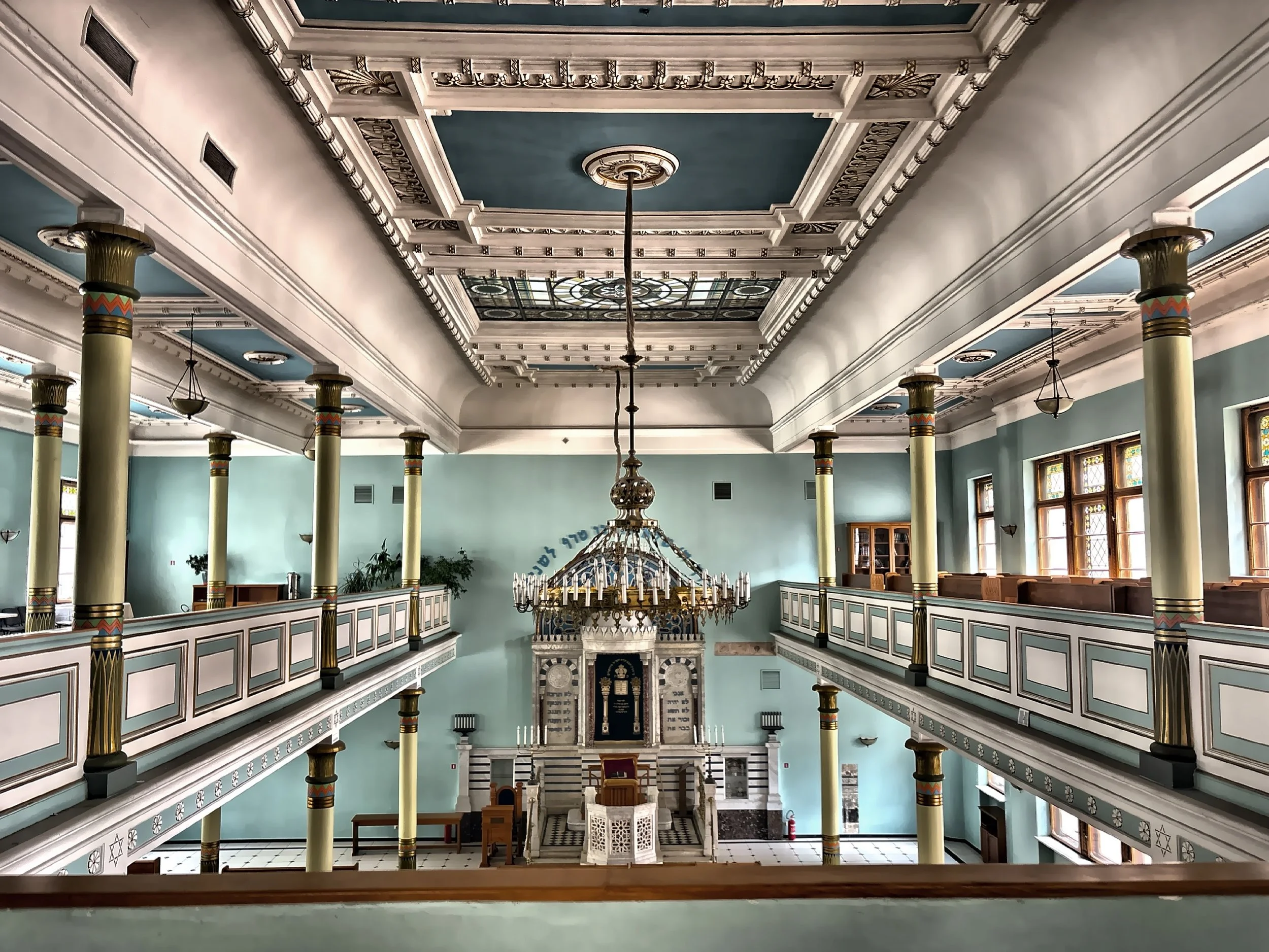  This synagogue was the only one in Riga to survive the Nazi occupation.  Setting it on fire would have endangered the surrounding wooden buildings. 