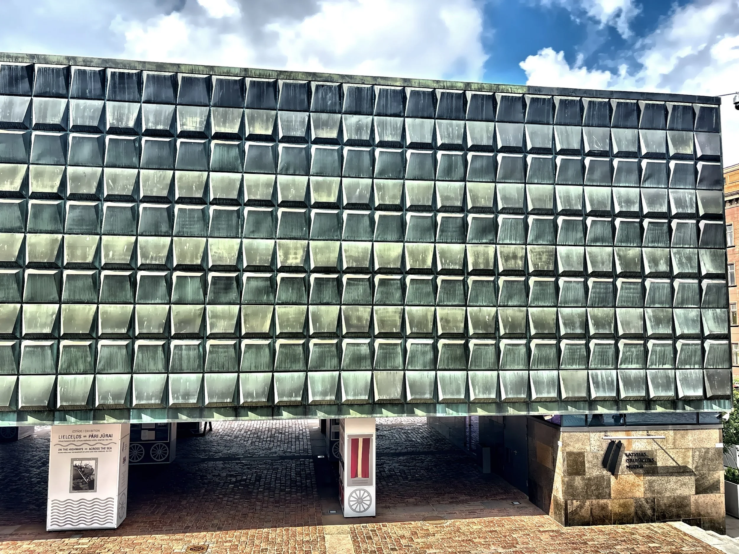  The  Museum of the Occupation of Latvia  located in a former Soviet-era building constructed in 1971. 