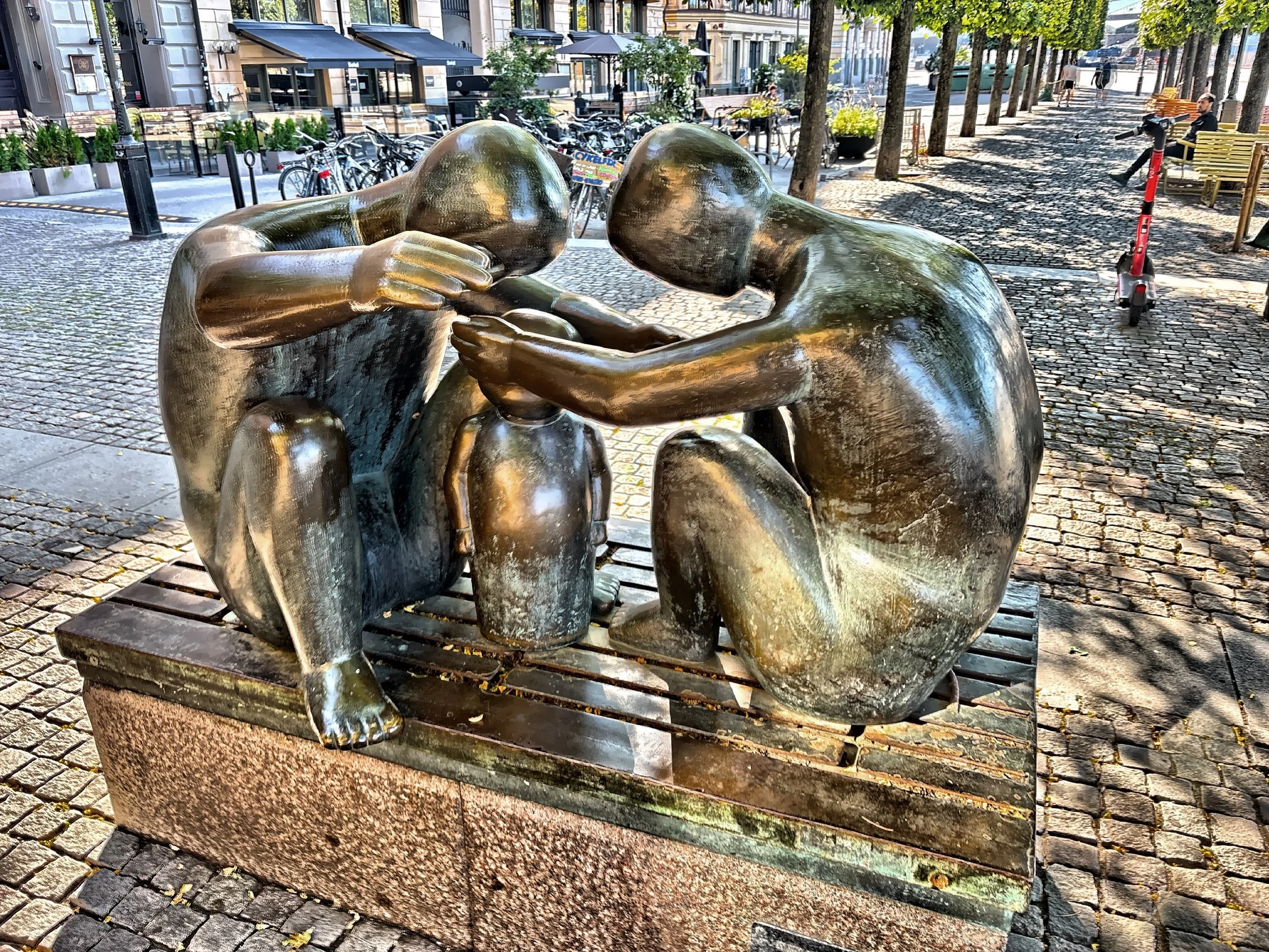  The sculpture titled ‘The Family’ by Swedish sculptor Pye Engstrom. 