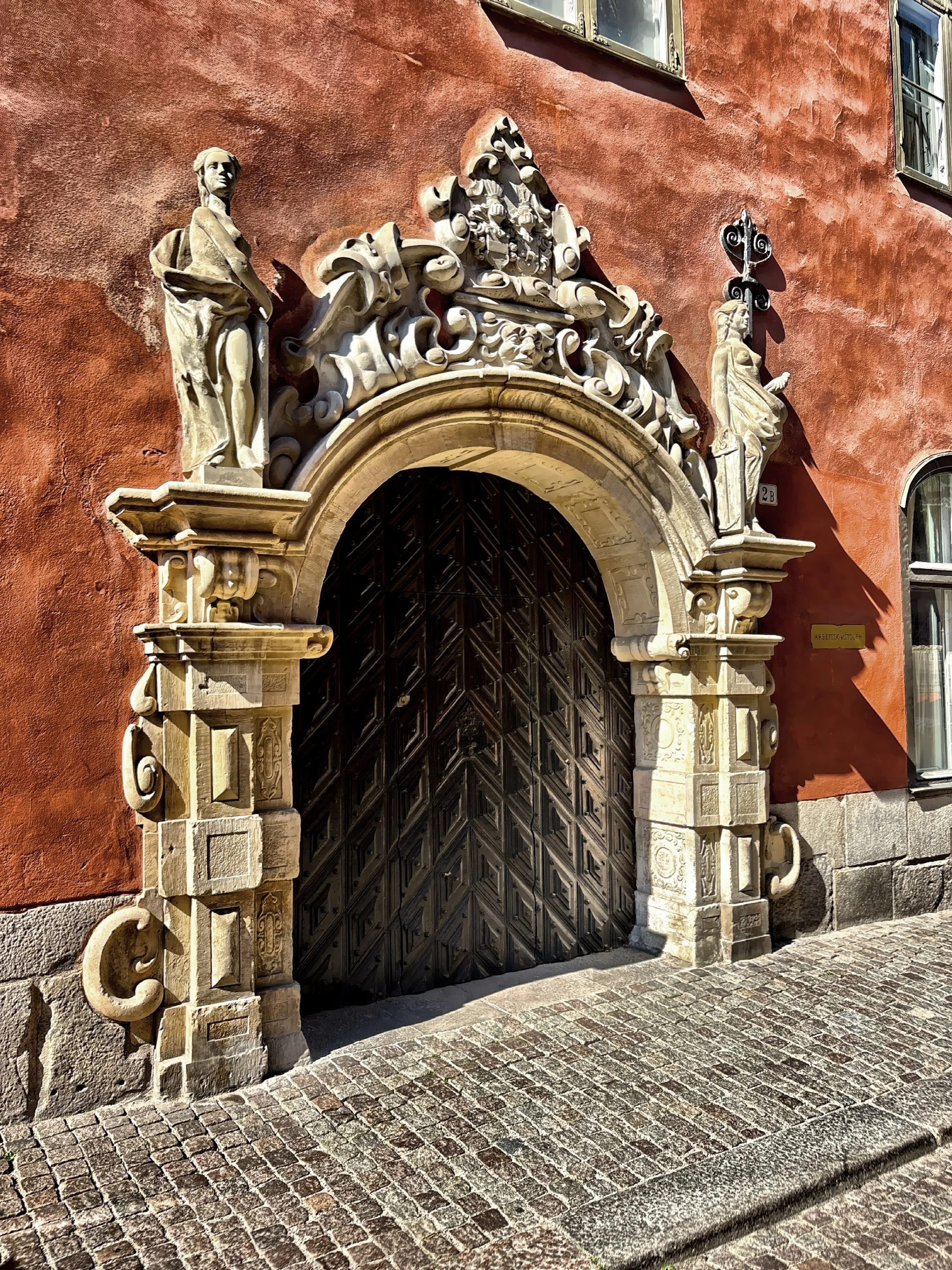  An ornate entrance of Ryning Palace built between 1640 and 1644. 