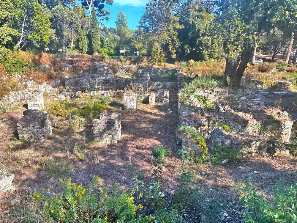  The ruins of the cathedral in Castle Hill park 