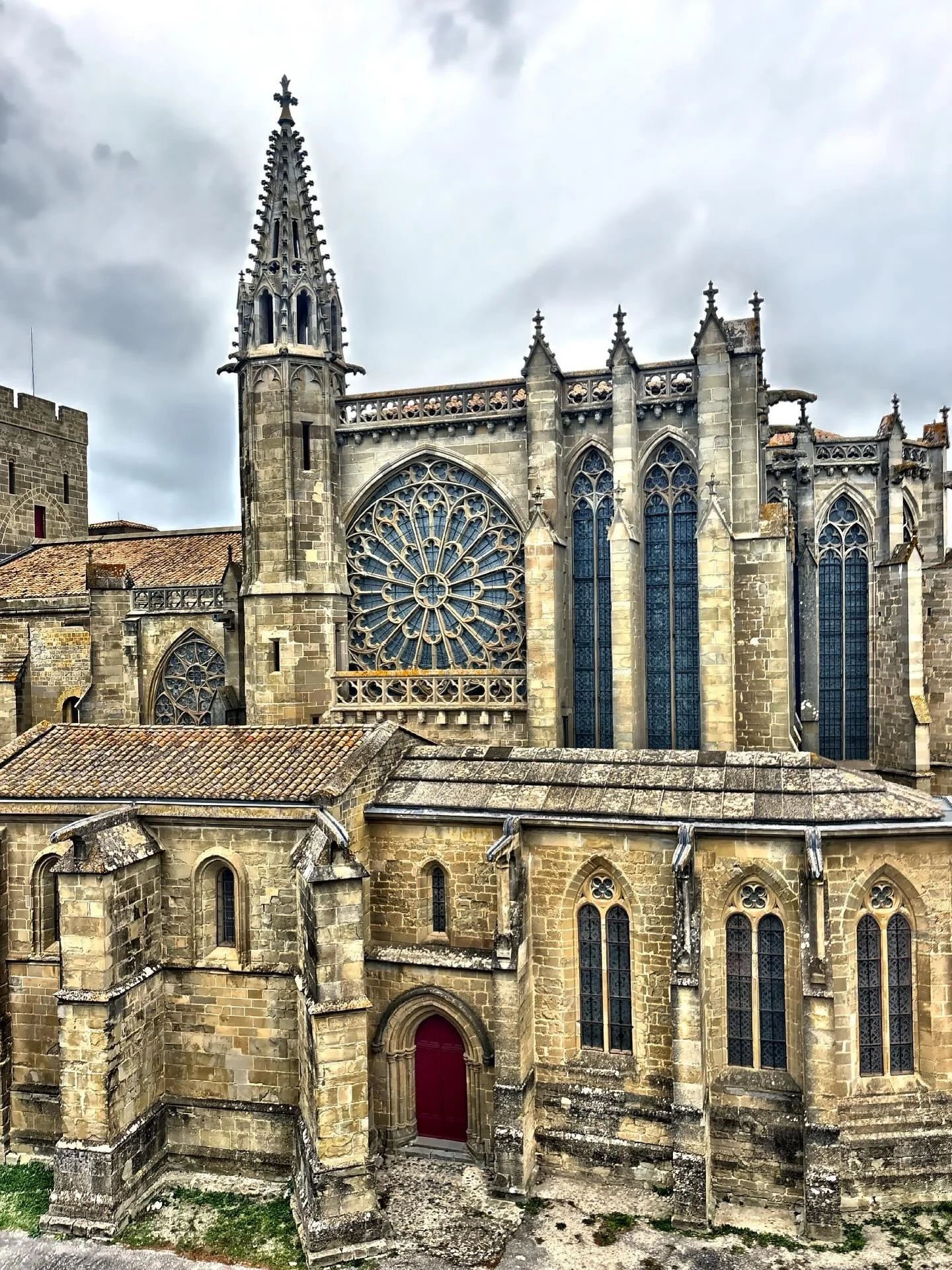 The Basilica of Saints Nazarius and Celsus, a Roman Catholic minor basilica located within the fortified city of Carcassonne, France. The basilica was originally a cathedral, with its construction dating back to the 6th century.  #carcassonne #cathed
