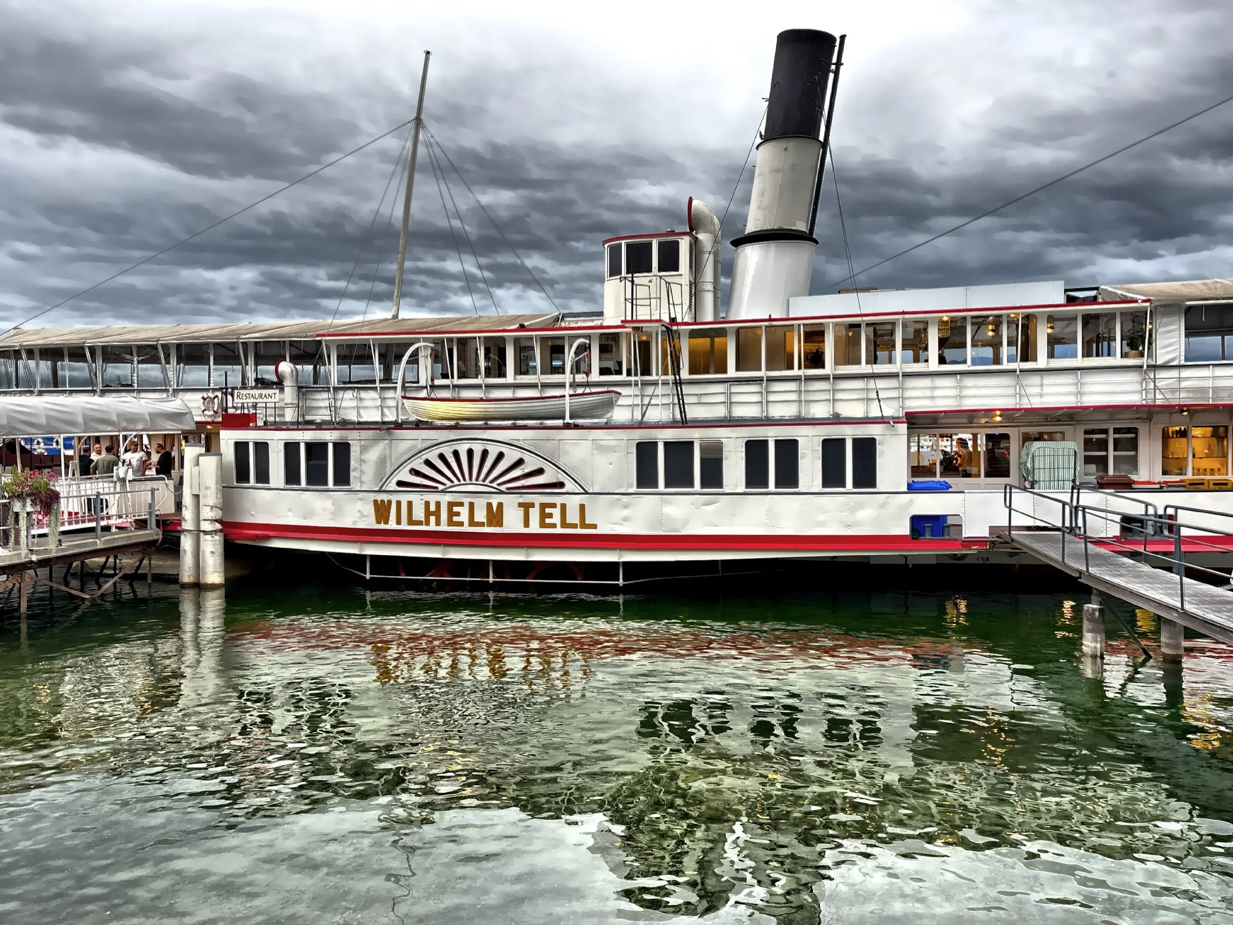  The ship originally built in 1907 now serves as a floating restaurant. 