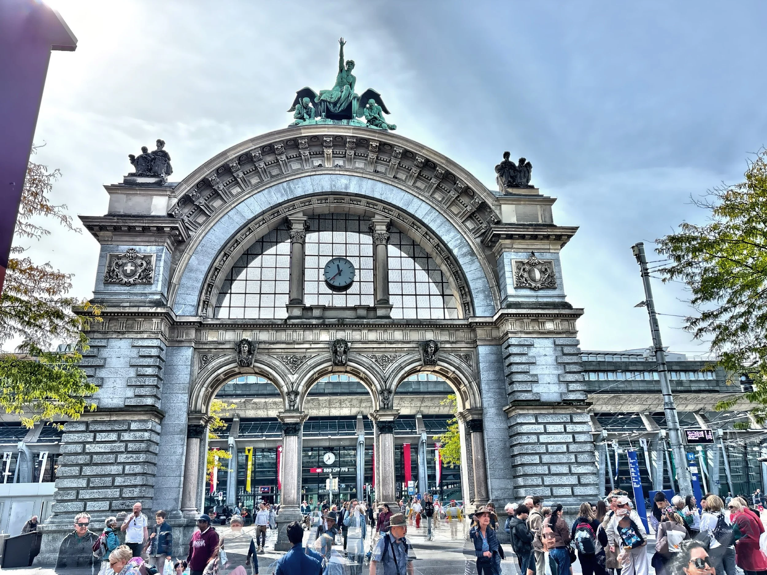  This stone arch is a remnant of the original 1896 train station and was preserved from the 1971 fire. 