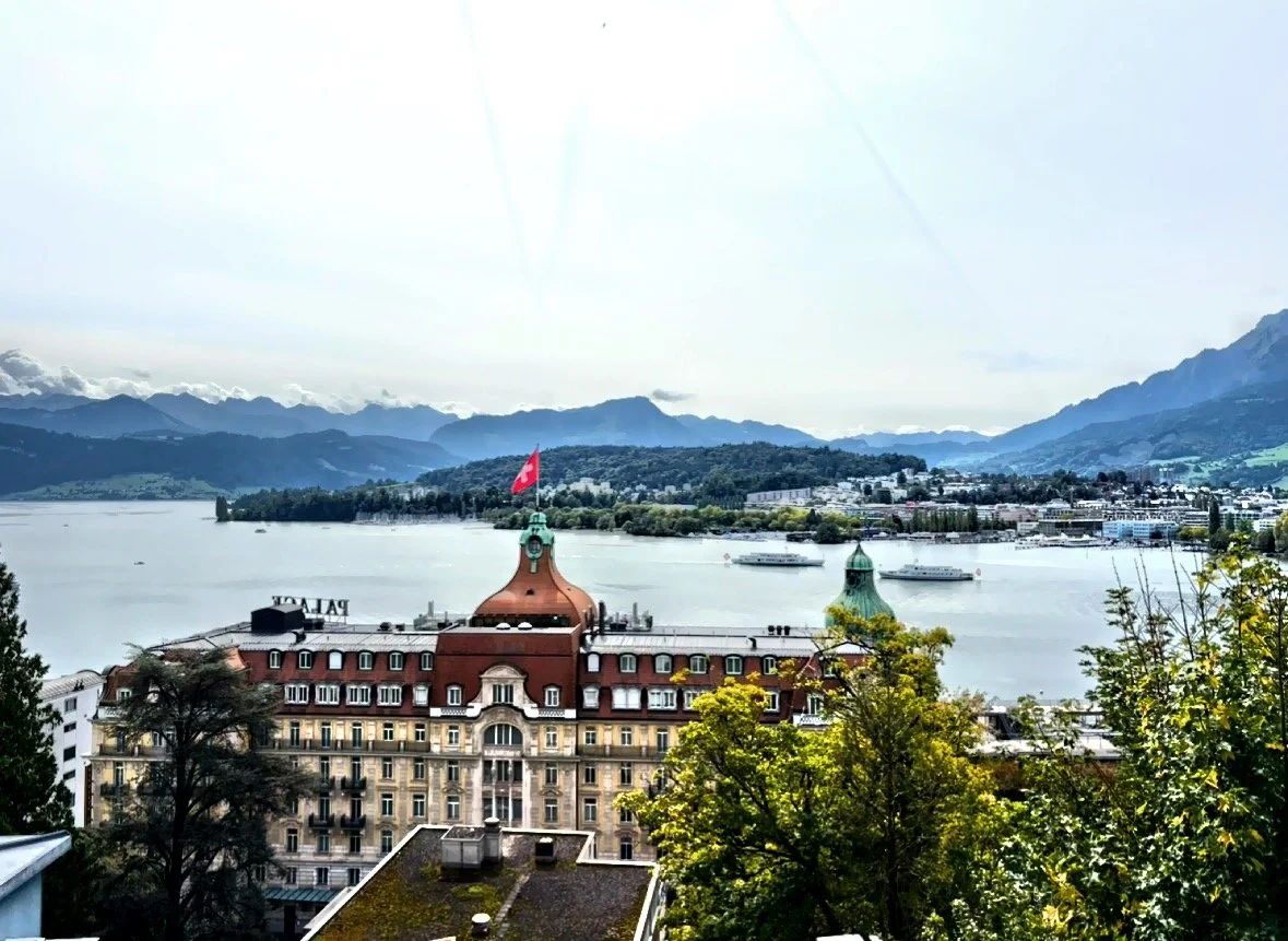  The view from the hotel restaurant  