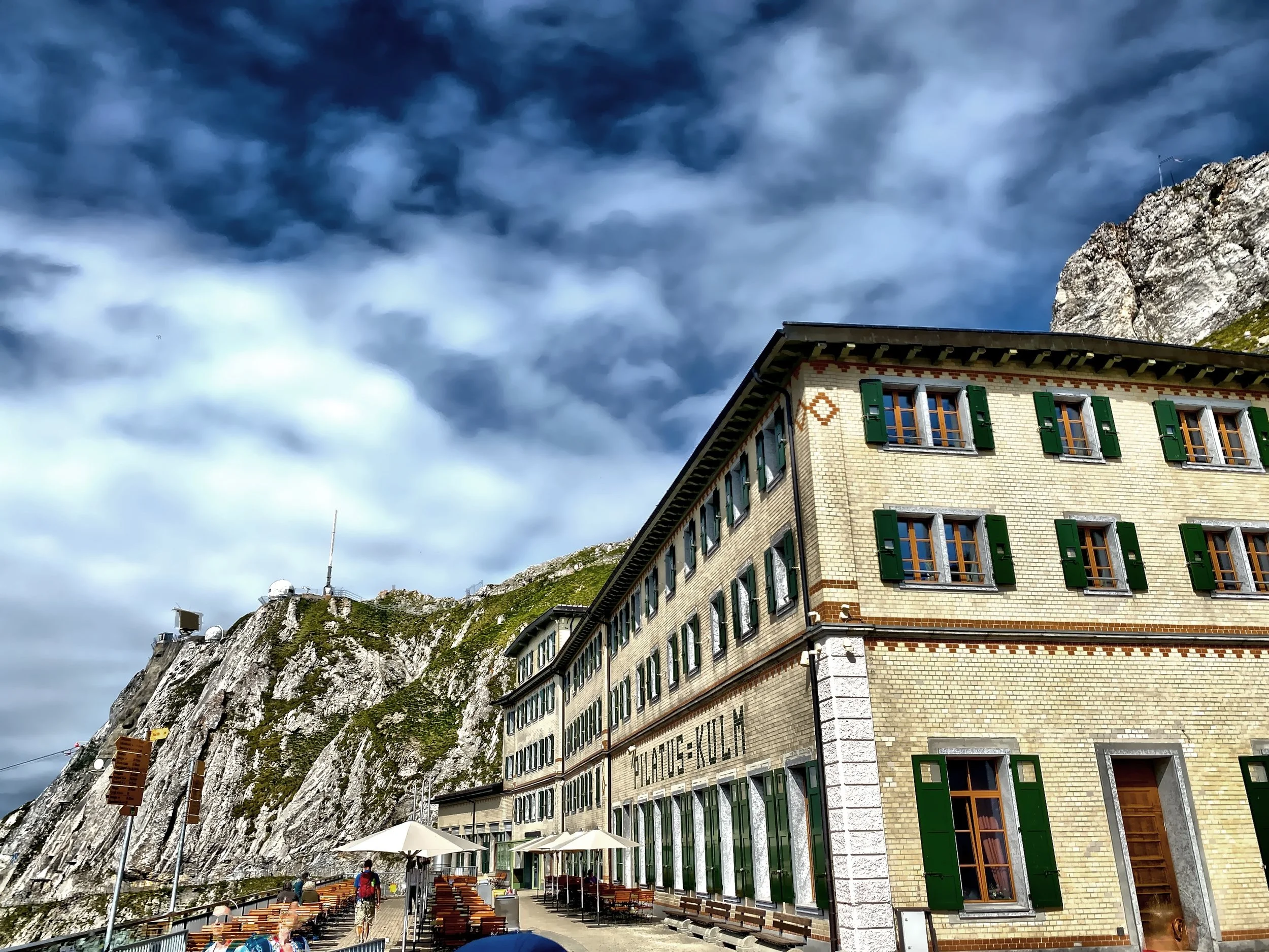  Some images of the Pilatus Kulm hotel and restaurant complex up there. 