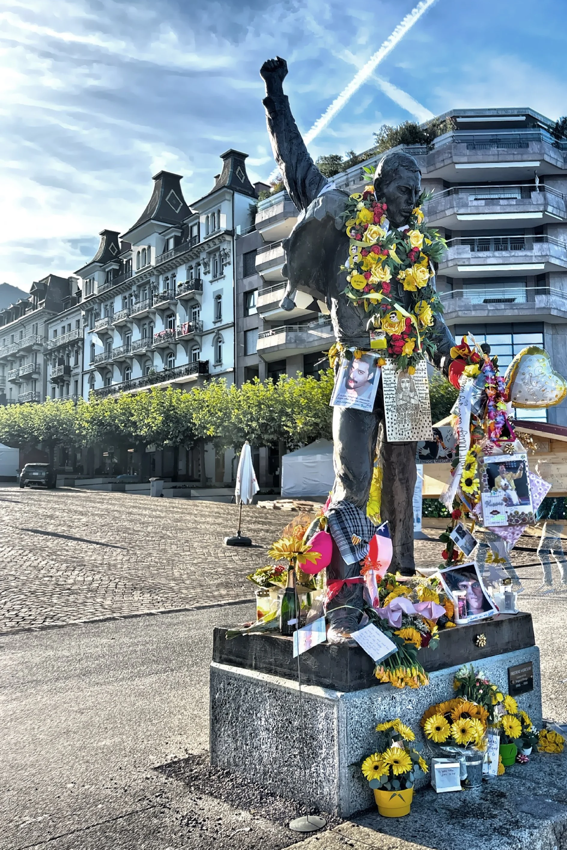  Freddie Mercury lived here and recorded music at Mountain Studios, now part of the Queen Studio Experience museum.  This tribute sculpture was created by Irena Sedlecka. 