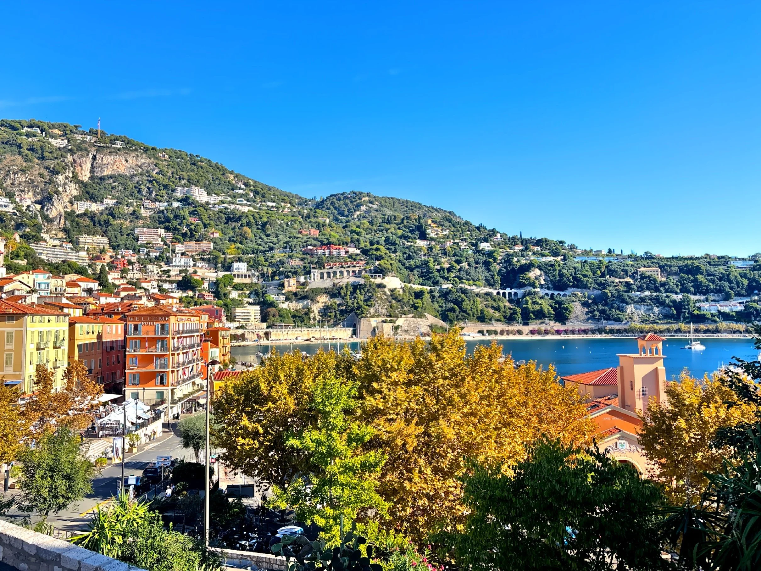  The breathtaking view of the village and harbor below.  