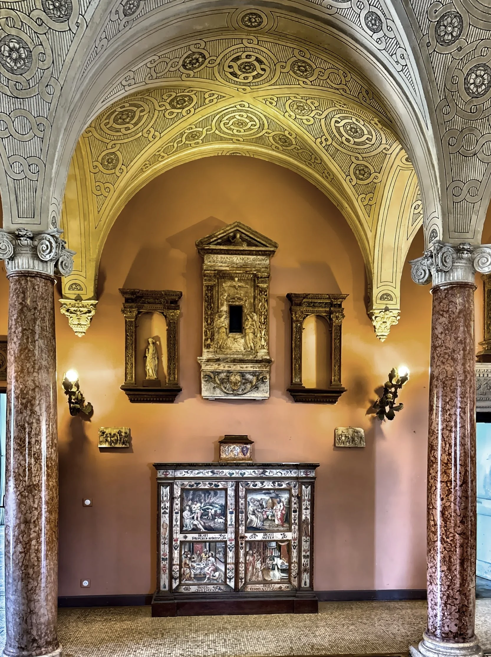  The home contains remarkable decor and collections. 