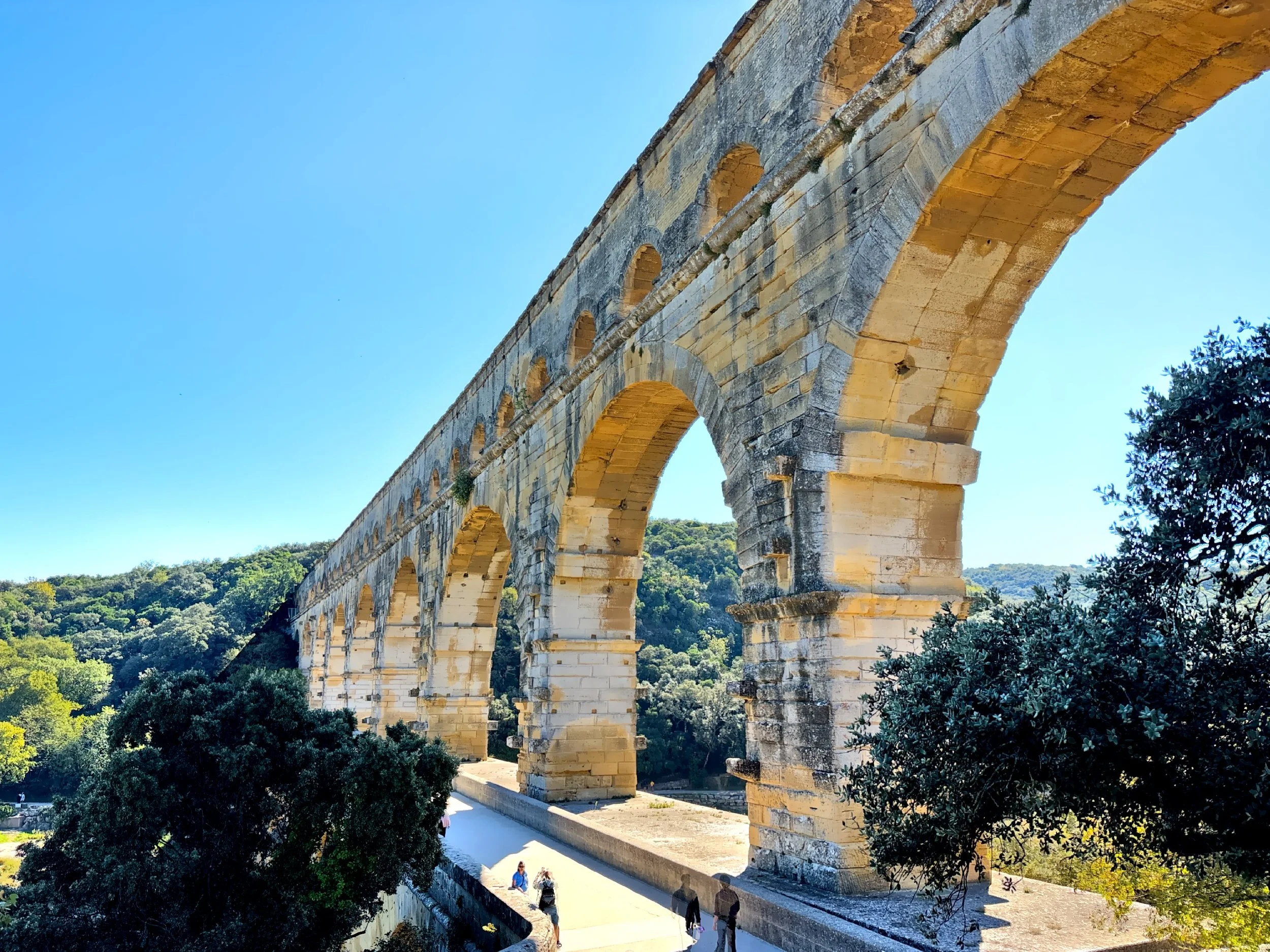 An Ancient Roman Aquaduct Bridge - Ponte du Gard