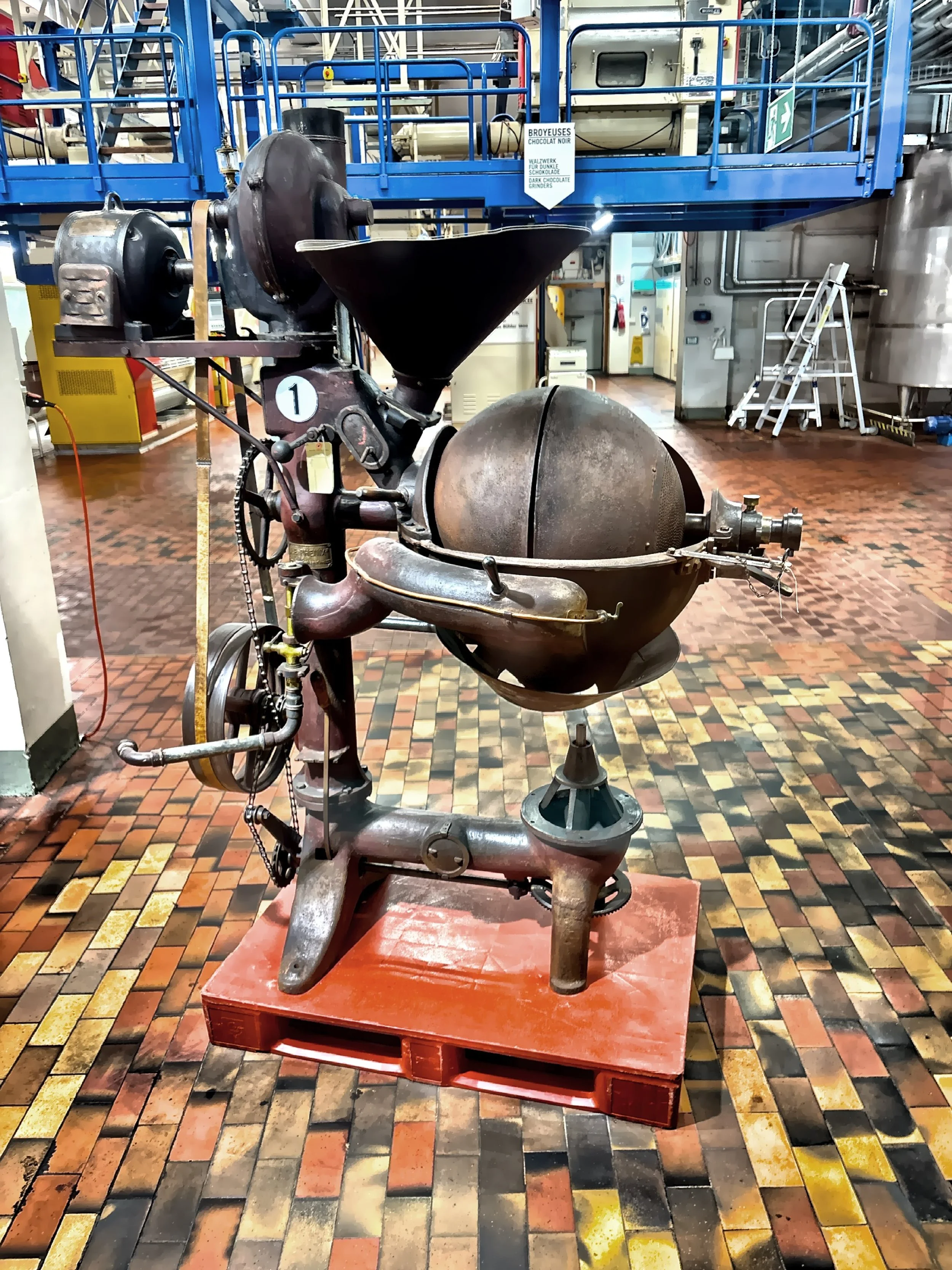  Equipment used in the chocolate process.  
