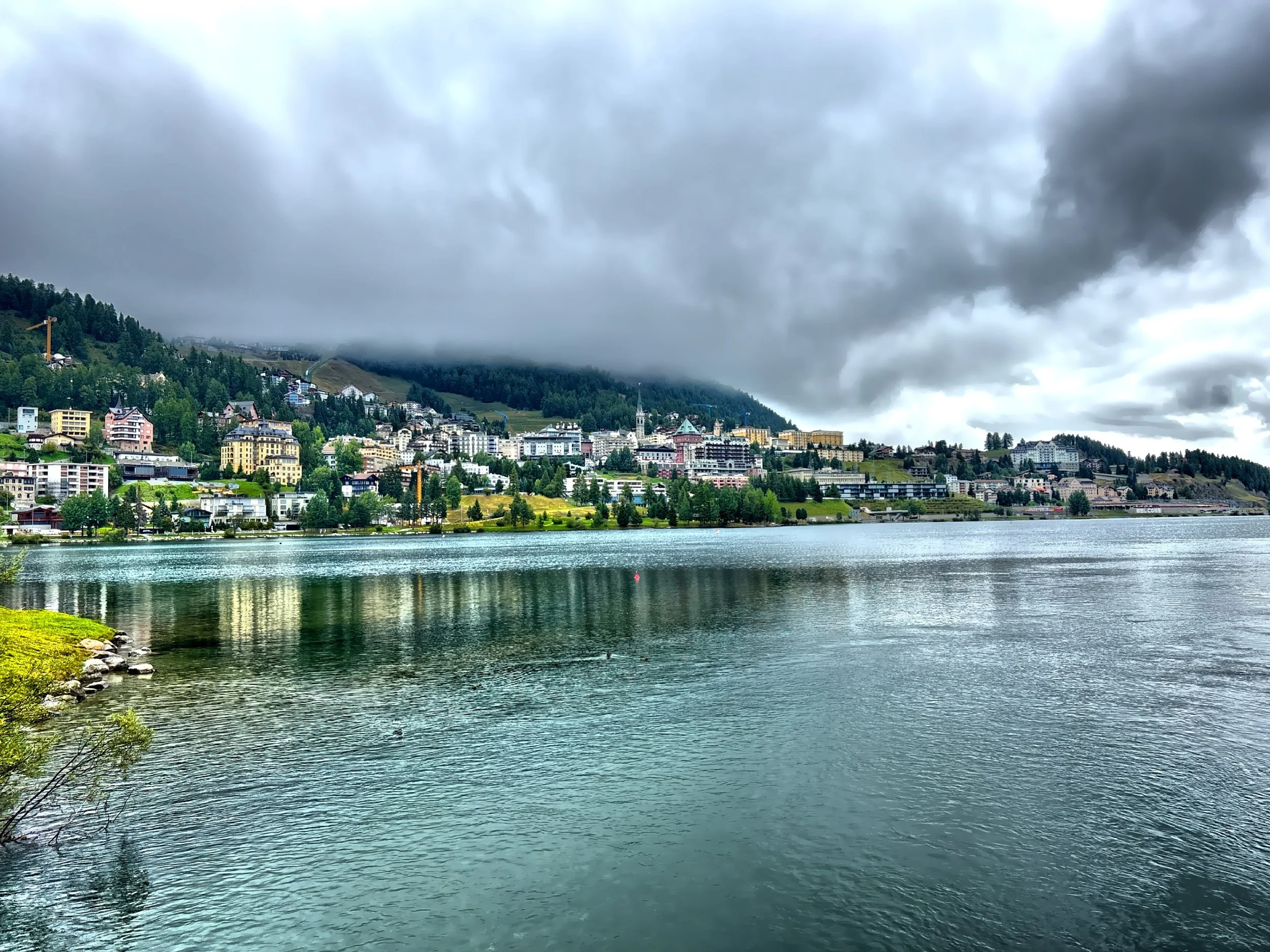  Looking across Lake St Moritz 