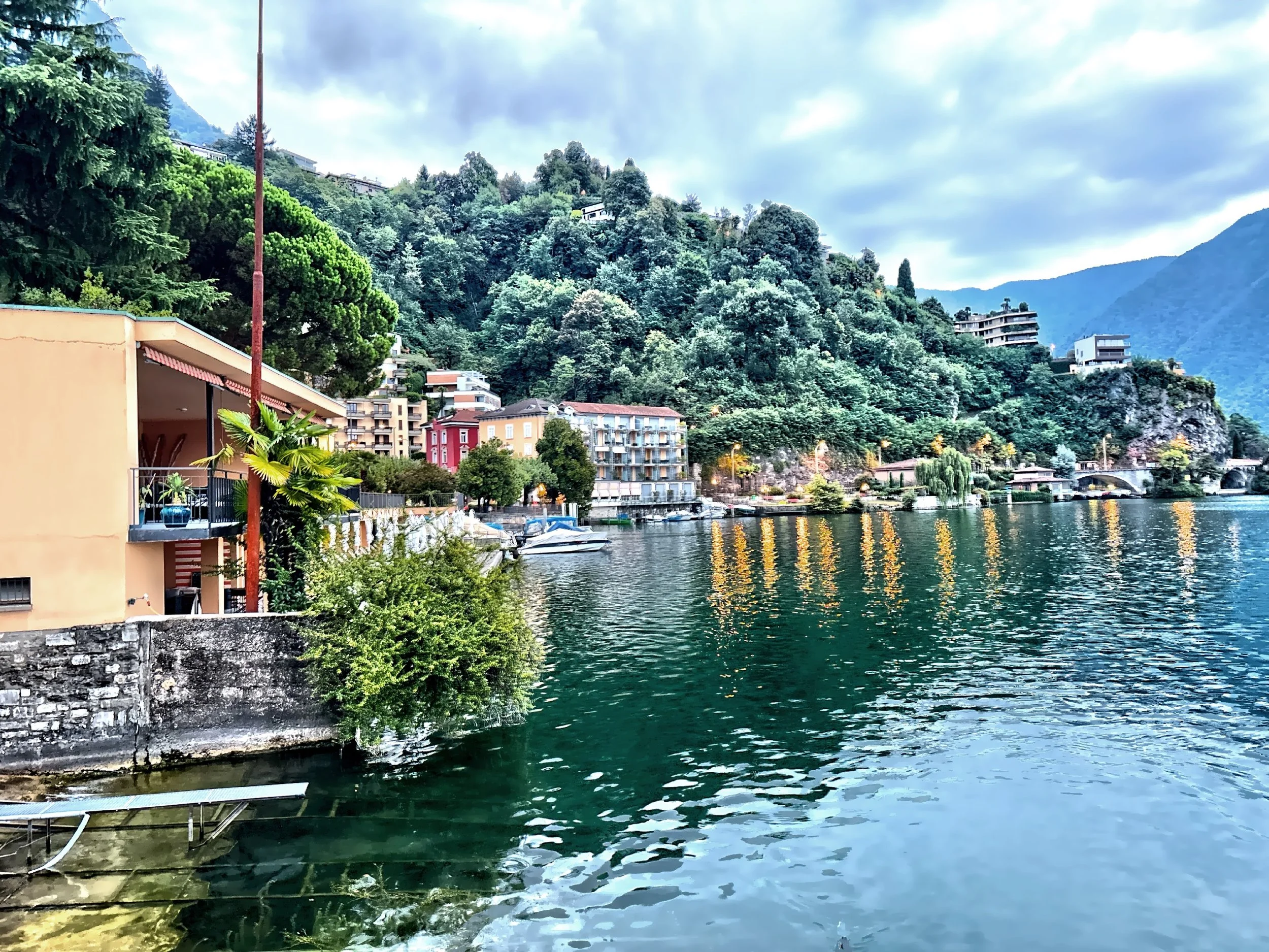  The lake view and pool at the Hotel Lido Seegarten. 