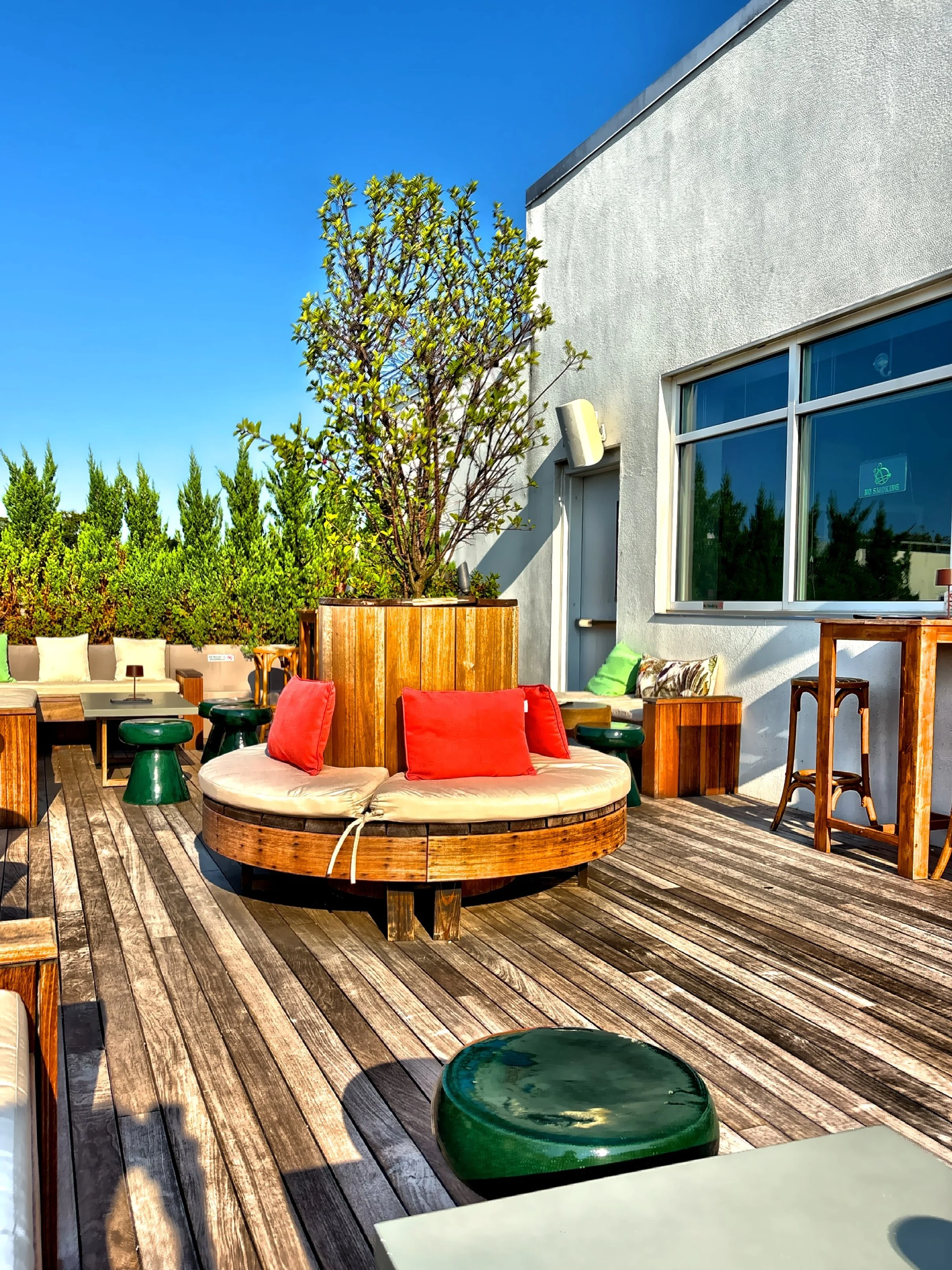  The rooftop bar at the Sag Harbor Cinema 