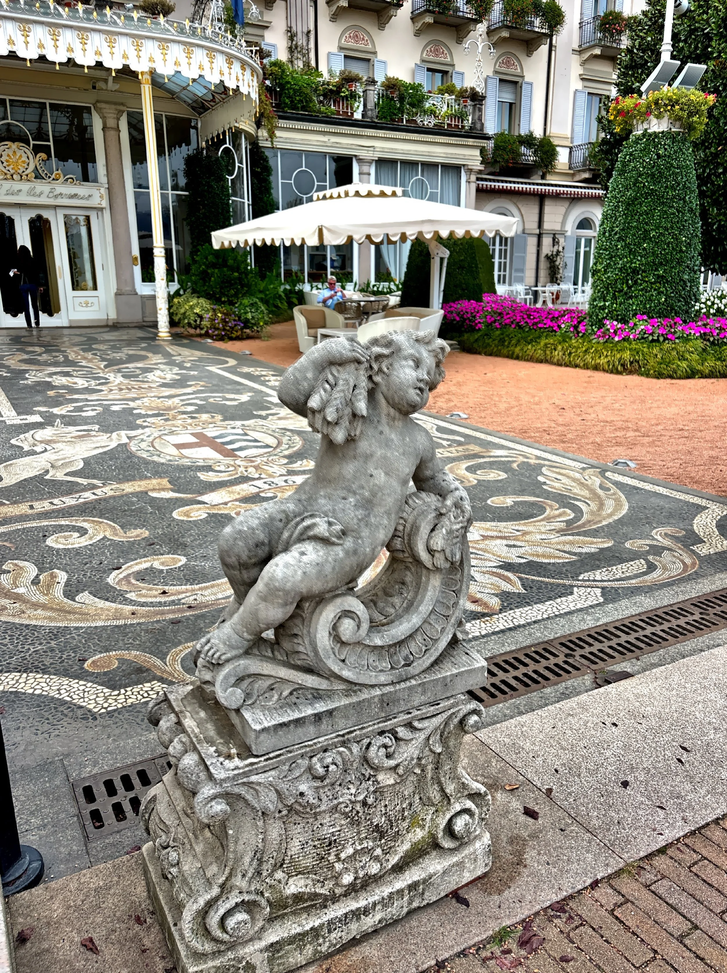  The ornate hotel details from an era when travel was an art form.  