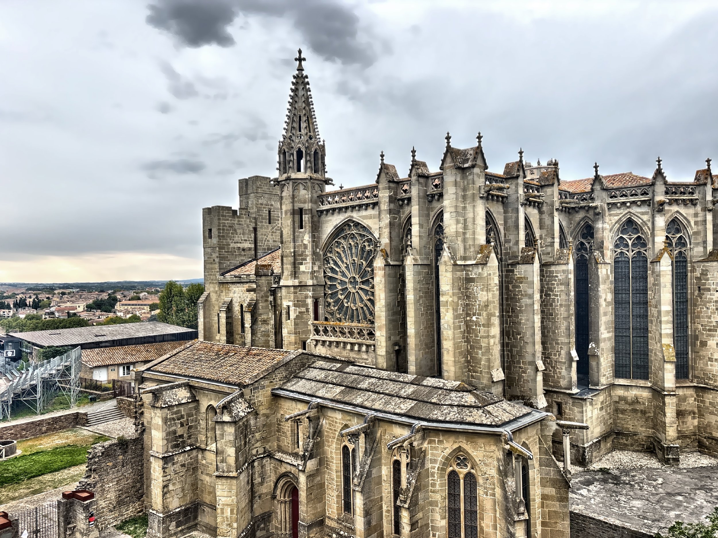  Inside Carcassonne’s quiet heart— Basilica Saint-Nazaire , one of Carcassonne’s oldest religious buildings. 