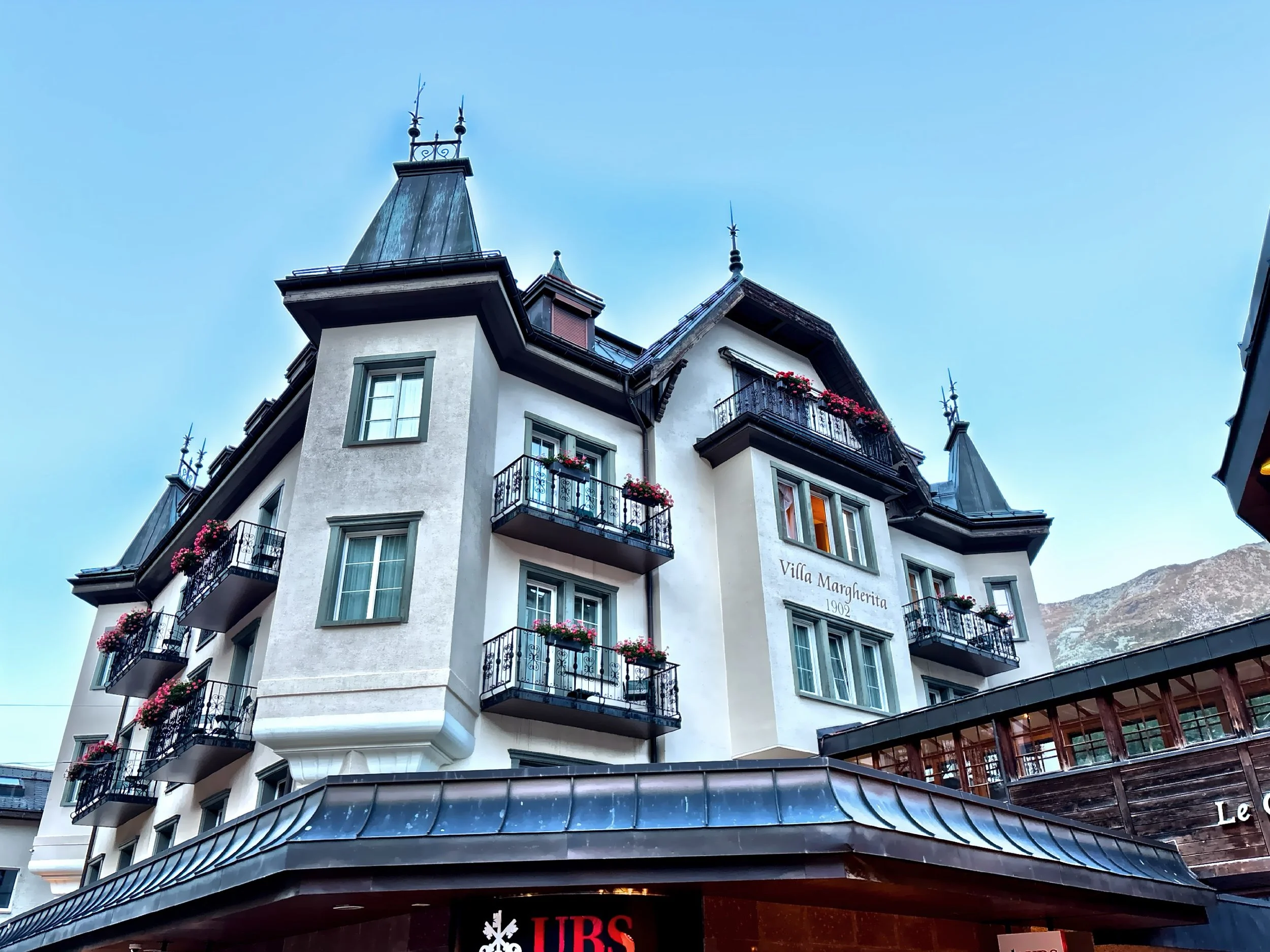  Villa Margherita, opened in 1902, is part of the Mont Cervin Palace hotel complex. 