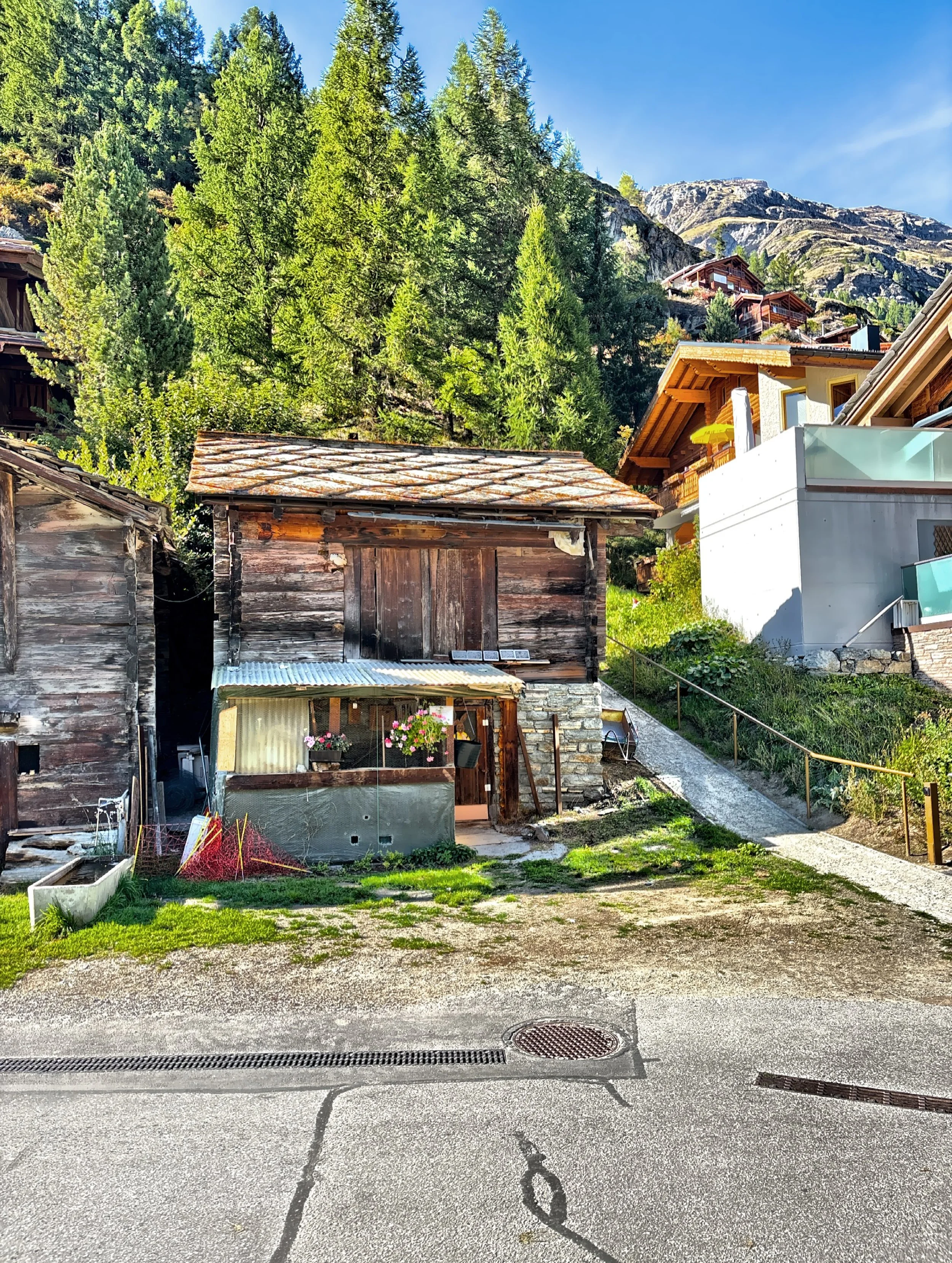  A typical historic building was once used as a combination of a barn (upper for storage) and stable (lower part for livestock).  Today, many of these structure have been converted into residences.  