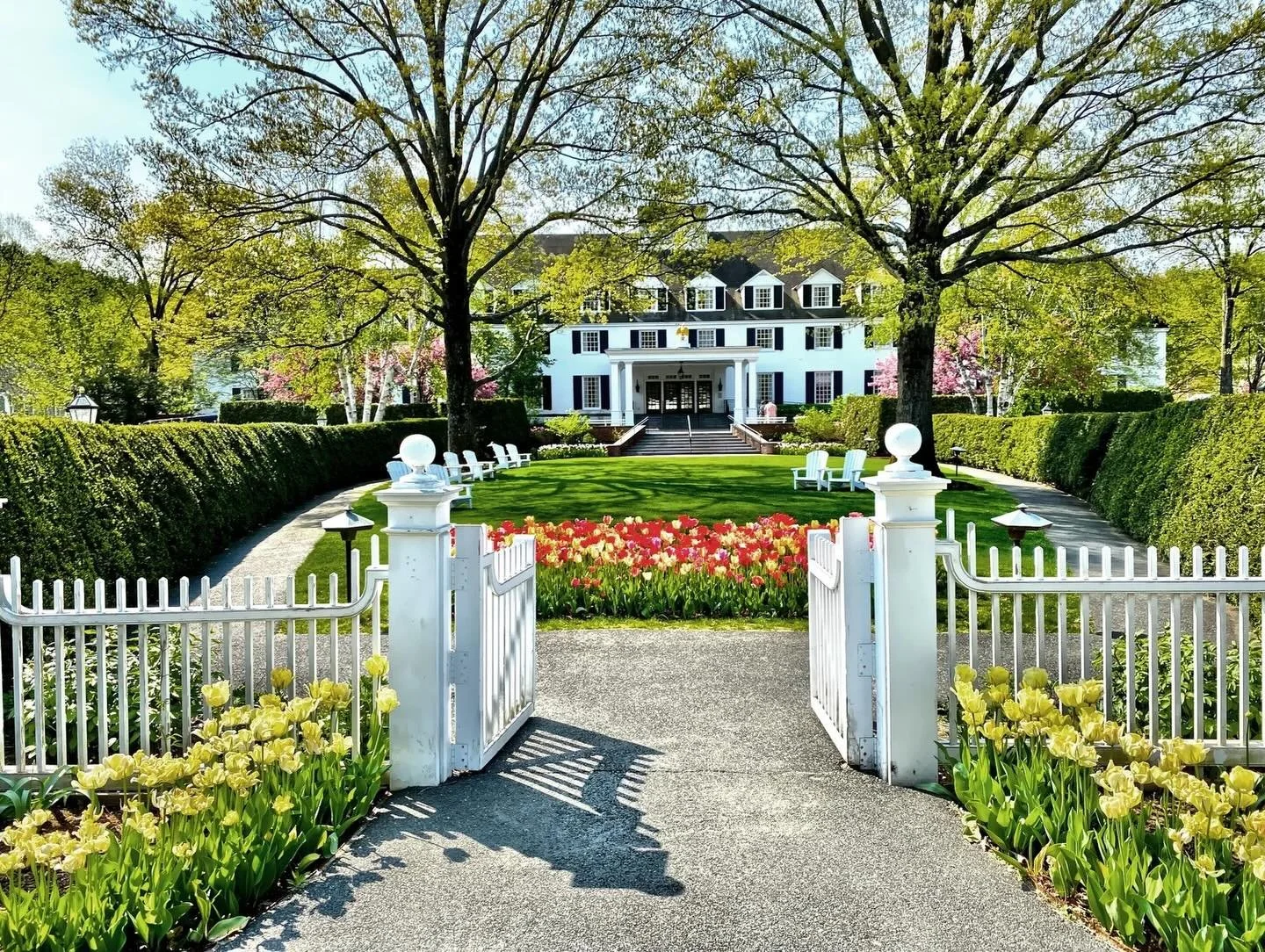 Woodstock Inn &amp; Resort, a historic hotel located in the heart of the picturesque village of Woodstock, Vermont known for its charming historic homes and beautiful landscape.  It was founded by Laurance Rockefeller in 1969 and it is known for its 