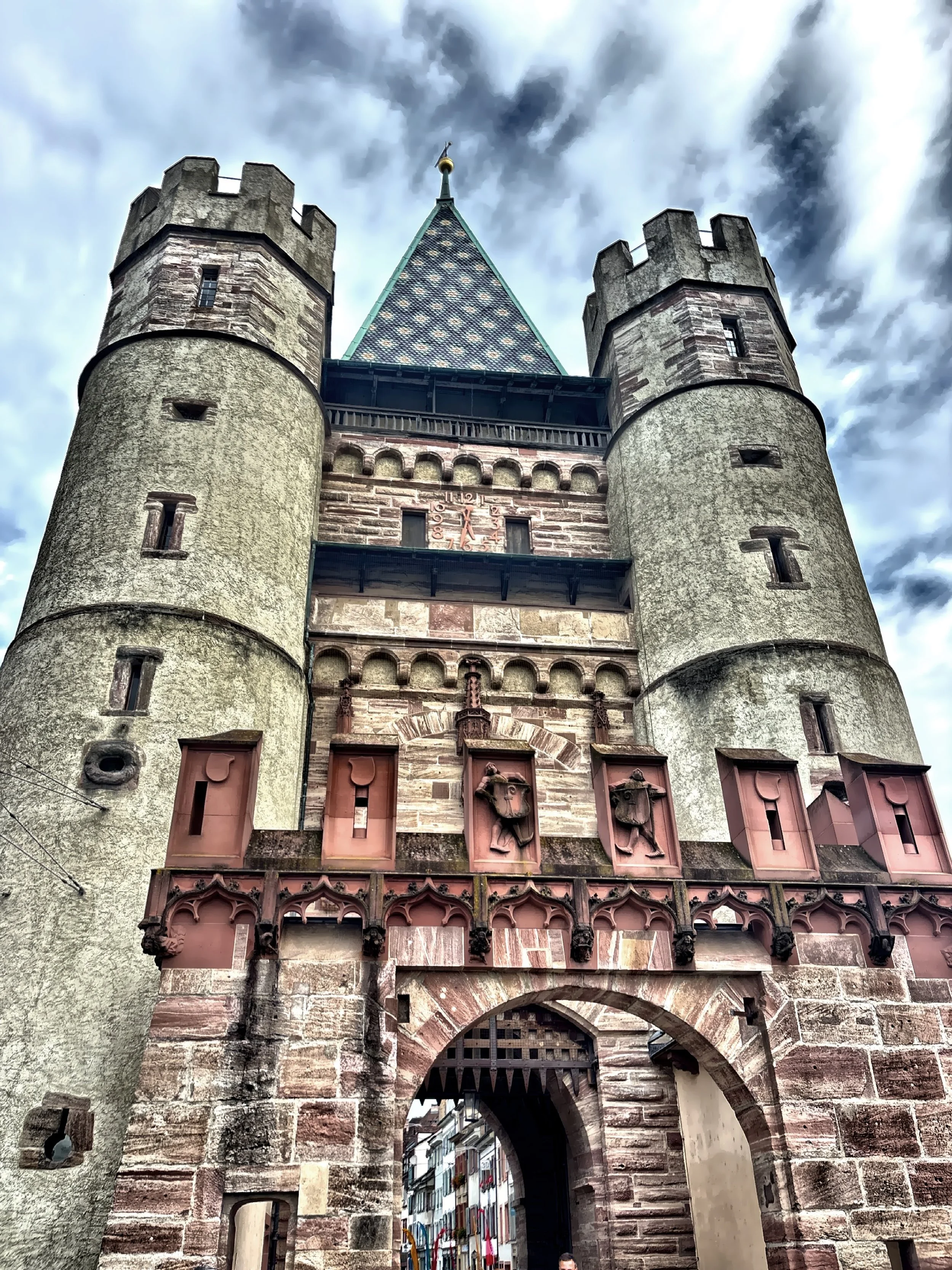  The Spleen Gate is one of the three remaining medieval city gates in Basel.  It is considered one of the most impressive and was constructed around 1400 as part of the the city’s fortification. 
